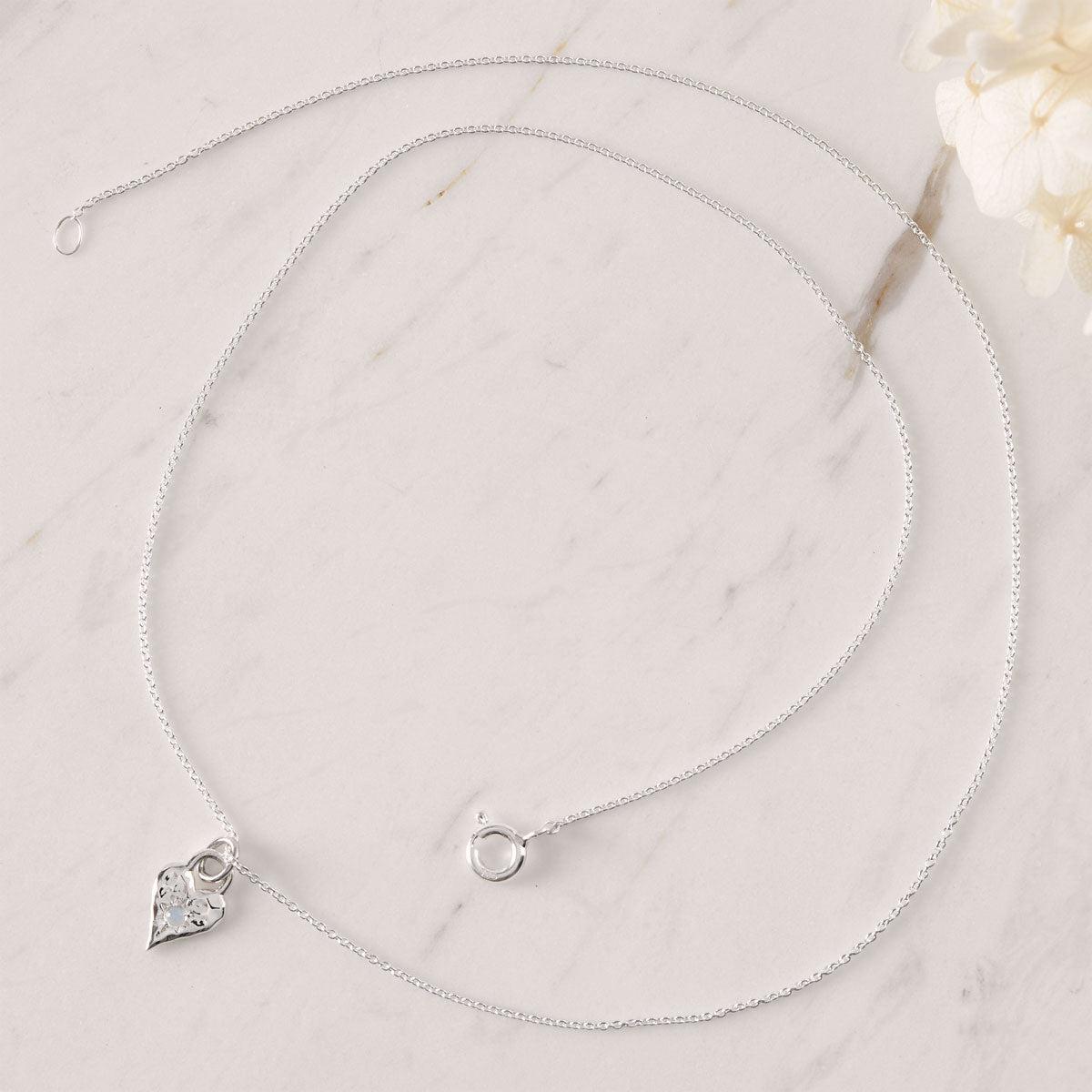 Moonstone Heart Necklace for Women - Elegant Sterling Silver Jewelry Gift for Her | Perfect for Valentine's Day, Anniversary & Romantic Occasions