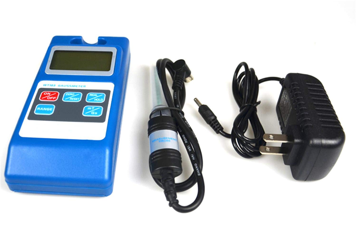 Digital Gauss Meter - WT103 High Precision Surface Magnetic Field Tester (0-200mT/0-2000mT) with LCD Display, NS Function & Metal Probe | Tesla Meter for Industrial Testing, Electronics Repair & Physics Labs