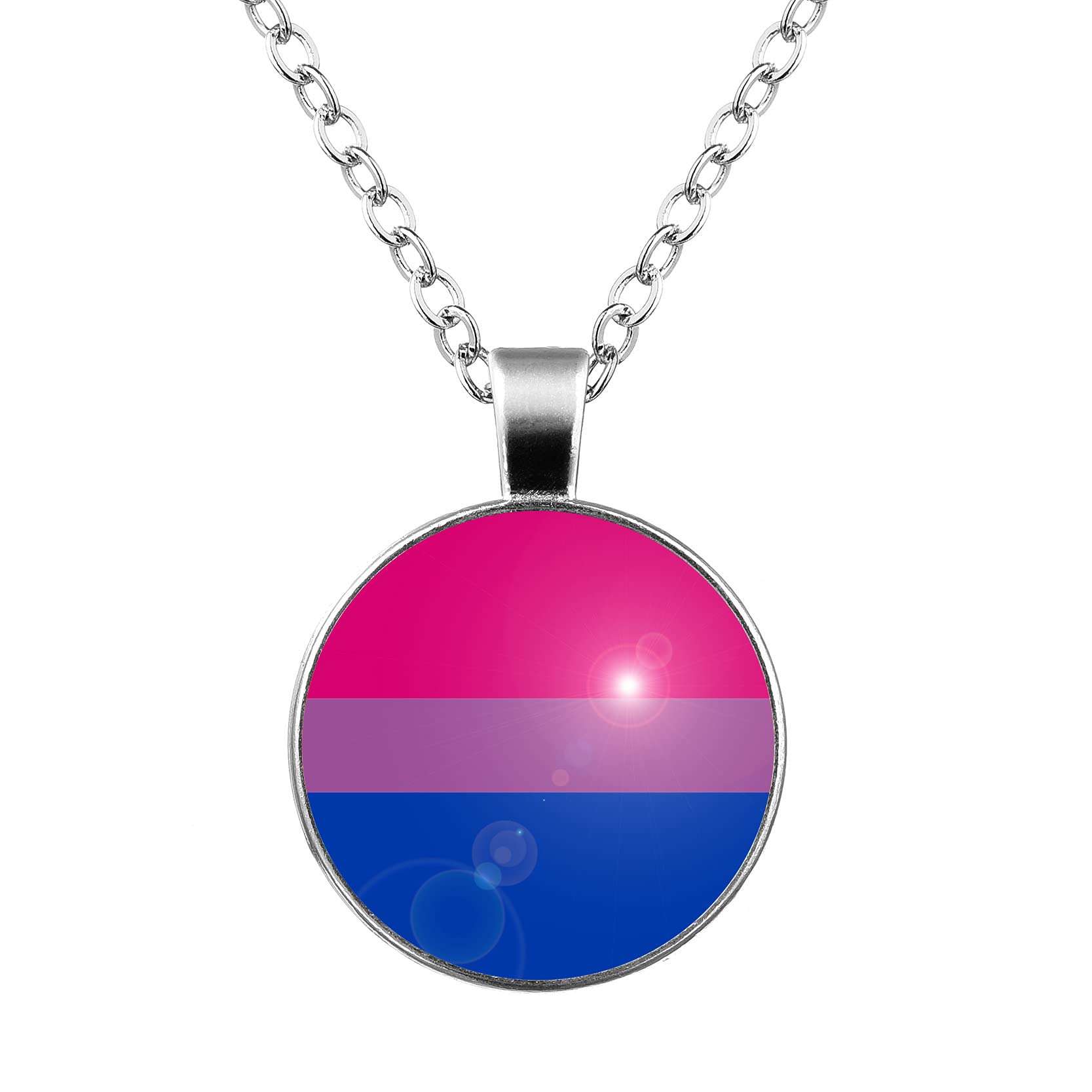 Dandelion Bisexual Pride Jewelry - Pink Yellow Blue Pansexual Necklace & Bracelet Set - LGBTQ+ Pride Flag Jewelry for Women & Men - Perfect for Pride Parades, LGBTQ Events & Everyday Wear