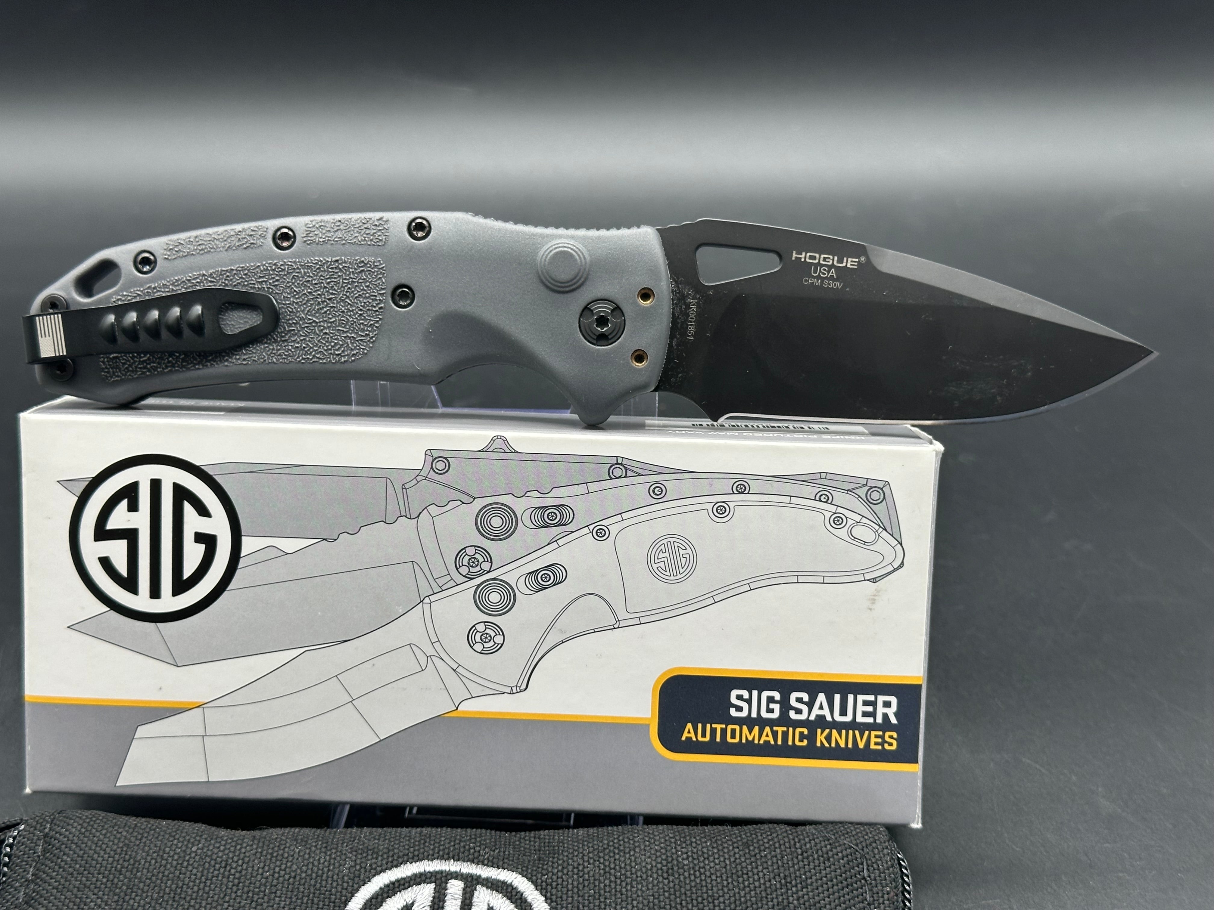 SIG K320A Tactical Automatic Knife with Hogue Grip - 3.5