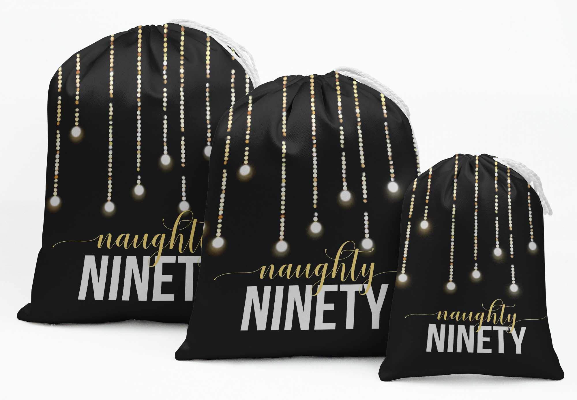 Custom Black Number Birthday Party Favor Bags - 15pcs Jewelry Pouches for Souvenirs & Gift Giving - Perfect for Birthday Celebrations, Bridal Showers & Special Events