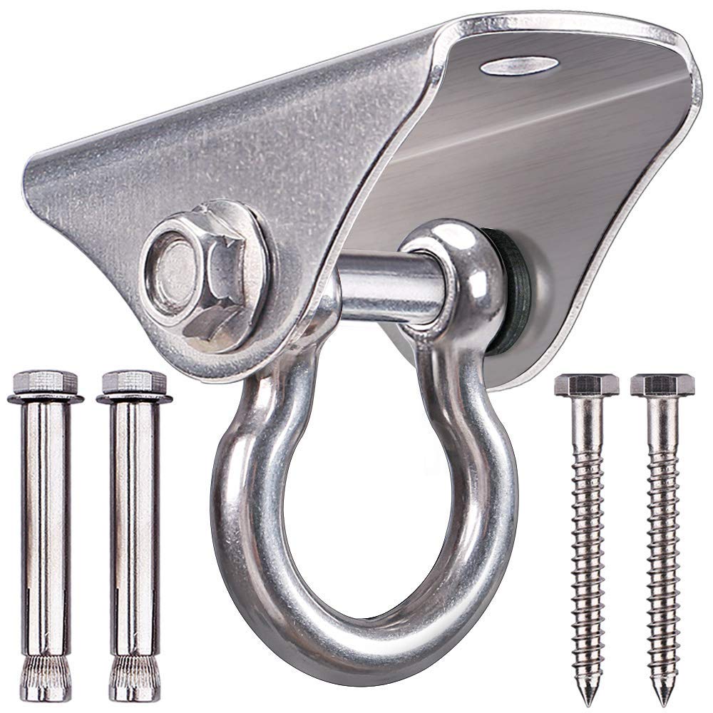 **LCXEGO 500kg Capacity Aerial Swing Hangers - Heavy Duty Ceiling Mount for Yoga Hammock, Punching Bag, Swing Accessories - 304 Stainless Steel (1 Set) - Perfect for Home Gym, Yoga Studio & Kids Play Area**