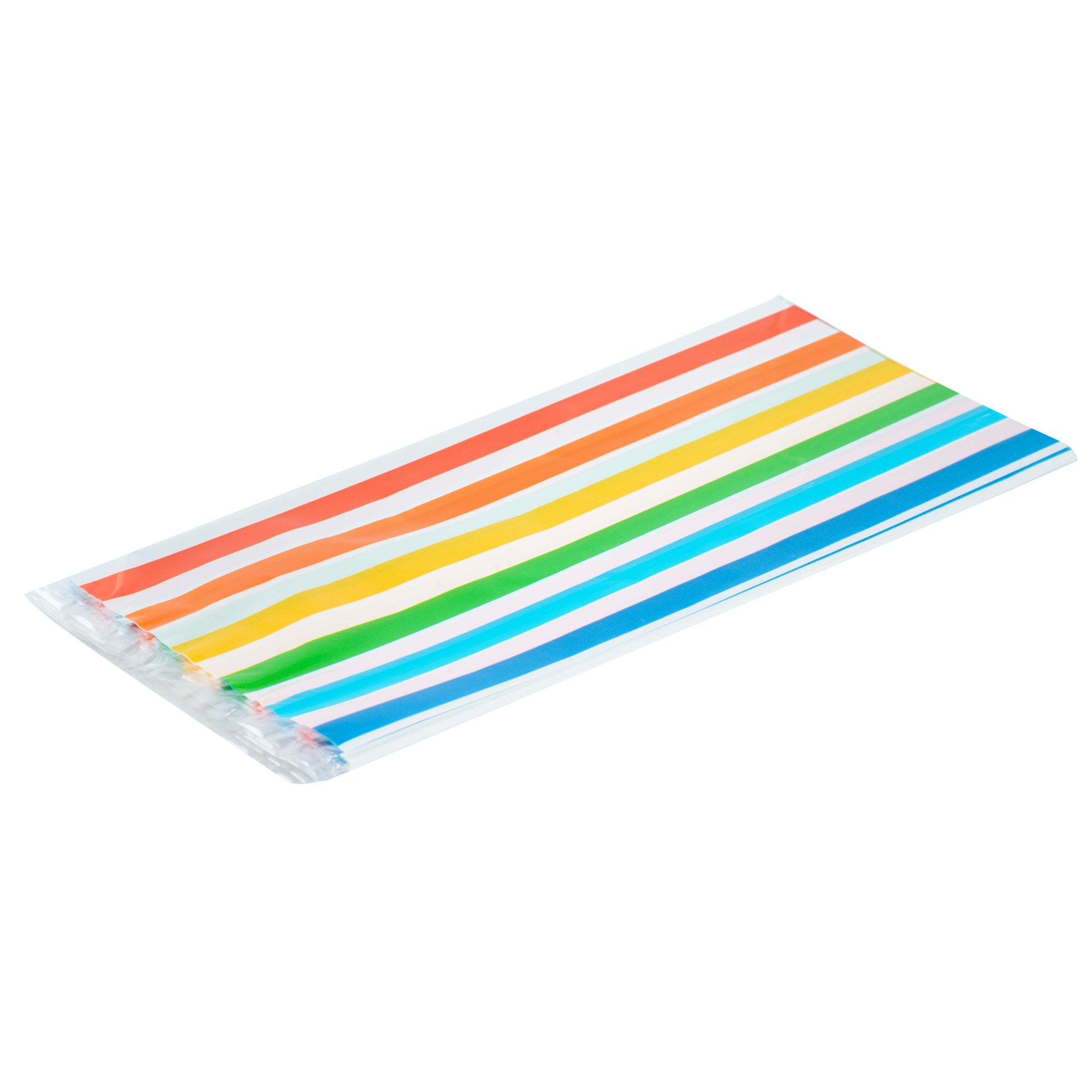 Rainbow Plastic Candy Bags - Gusseted 4 x 2 x 9.5 Inches - 4000 Count Bulk Box for Parties, Baking & Retail Packaging