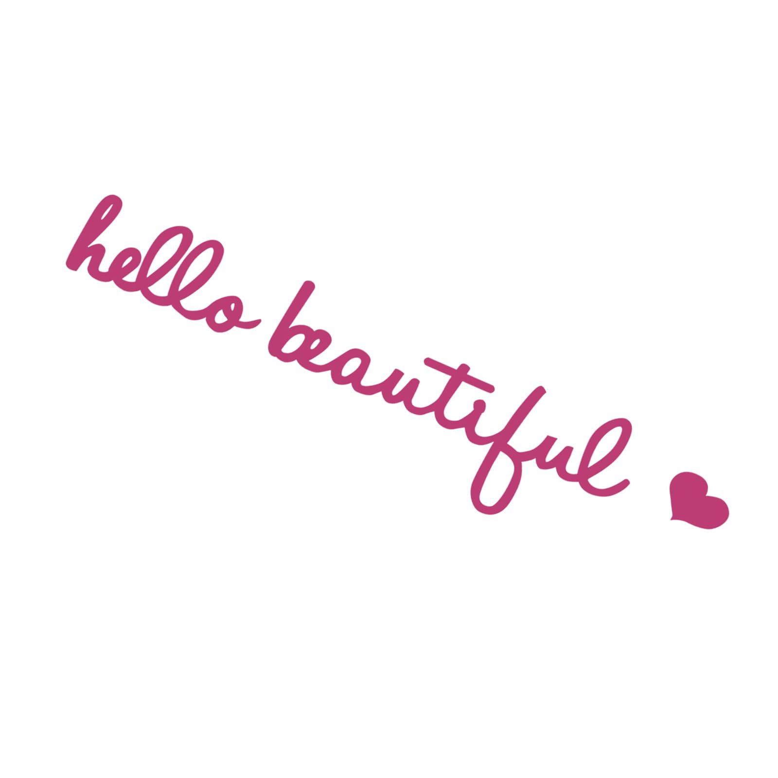 1 PC Car Rearview Mirror Sticker - Hello Beautiful 3.93In x 0.78In Waterproof Vehicle Decal, Universal Cute Automotive Accessory for Truck SUV Car (Pink) - Perfect for Personalizing Your Ride & Adding Style