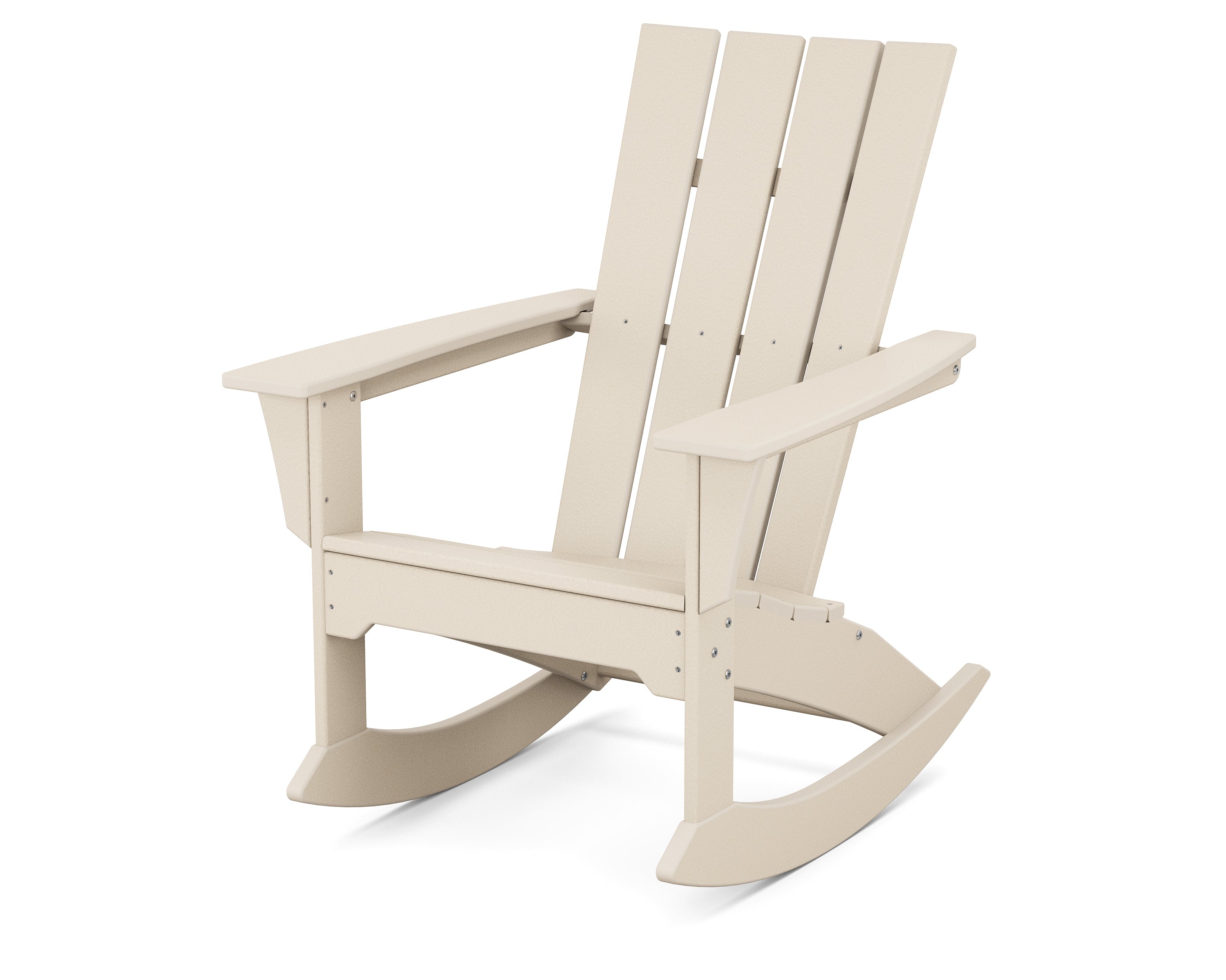 POLYWOOD Quattro Adirondack Rocking Chair - All-Weather Outdoor Rocking Chair for Patio, Garden & Poolside - Durable HDPE Material - Comfortable & Stylish Design