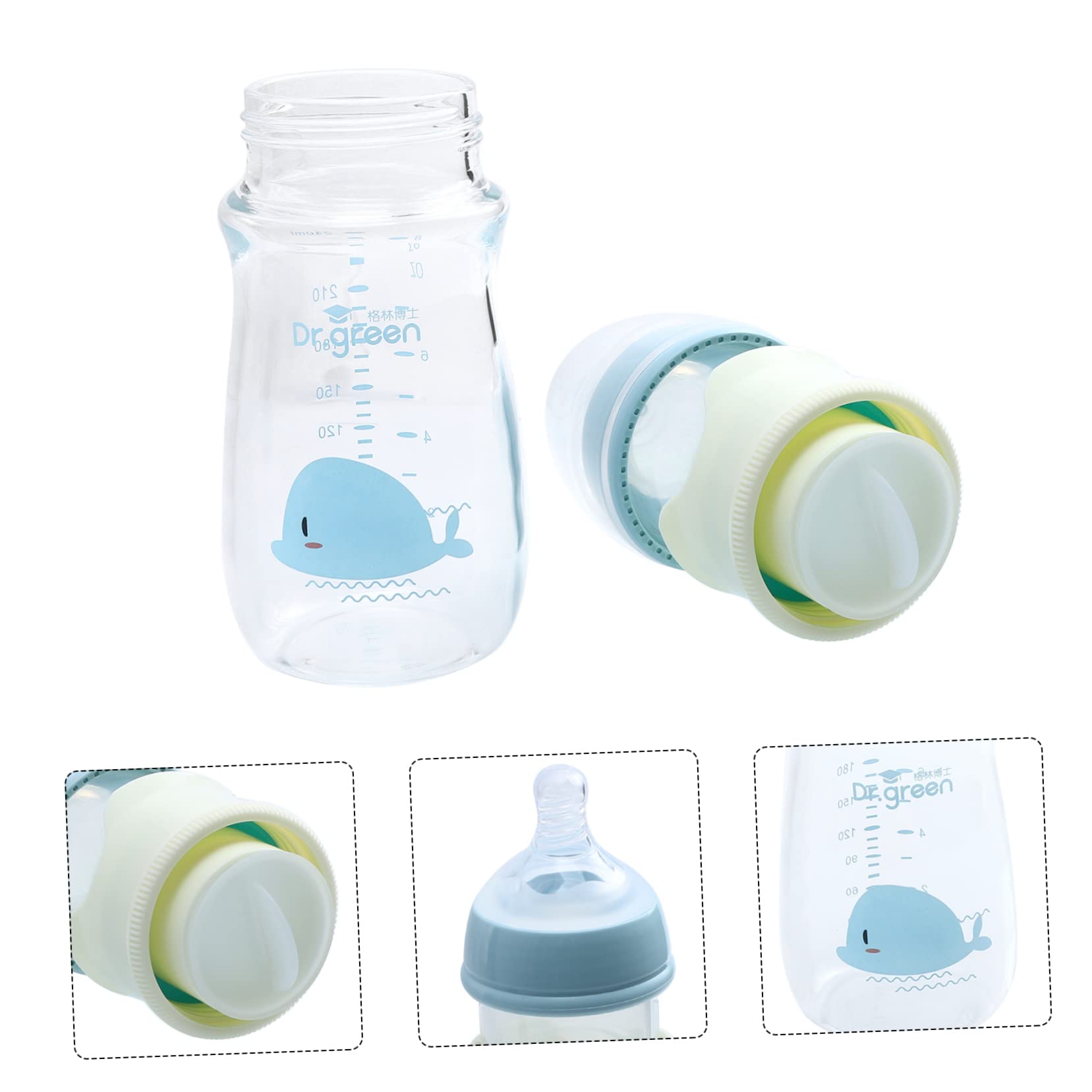 iBasenice 5-Pack Portable Baby Bottle Storage Organizer - Insulated Glass Milk Bottle Holder for Travel, Daycare & On-the-Go Feeding (Perfect for Breastmilk, Formula & Baby Food Storage)