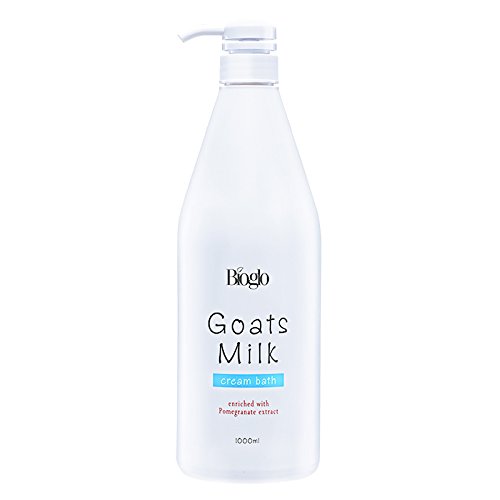 4-Pack Cosway Bioglo Goats Milk Extract Cream Bath - 1000ml Each | Moisturizing & Nourishing Body Wash for Dry Skin | Perfect for Spa Day & Relaxing Bath Time
