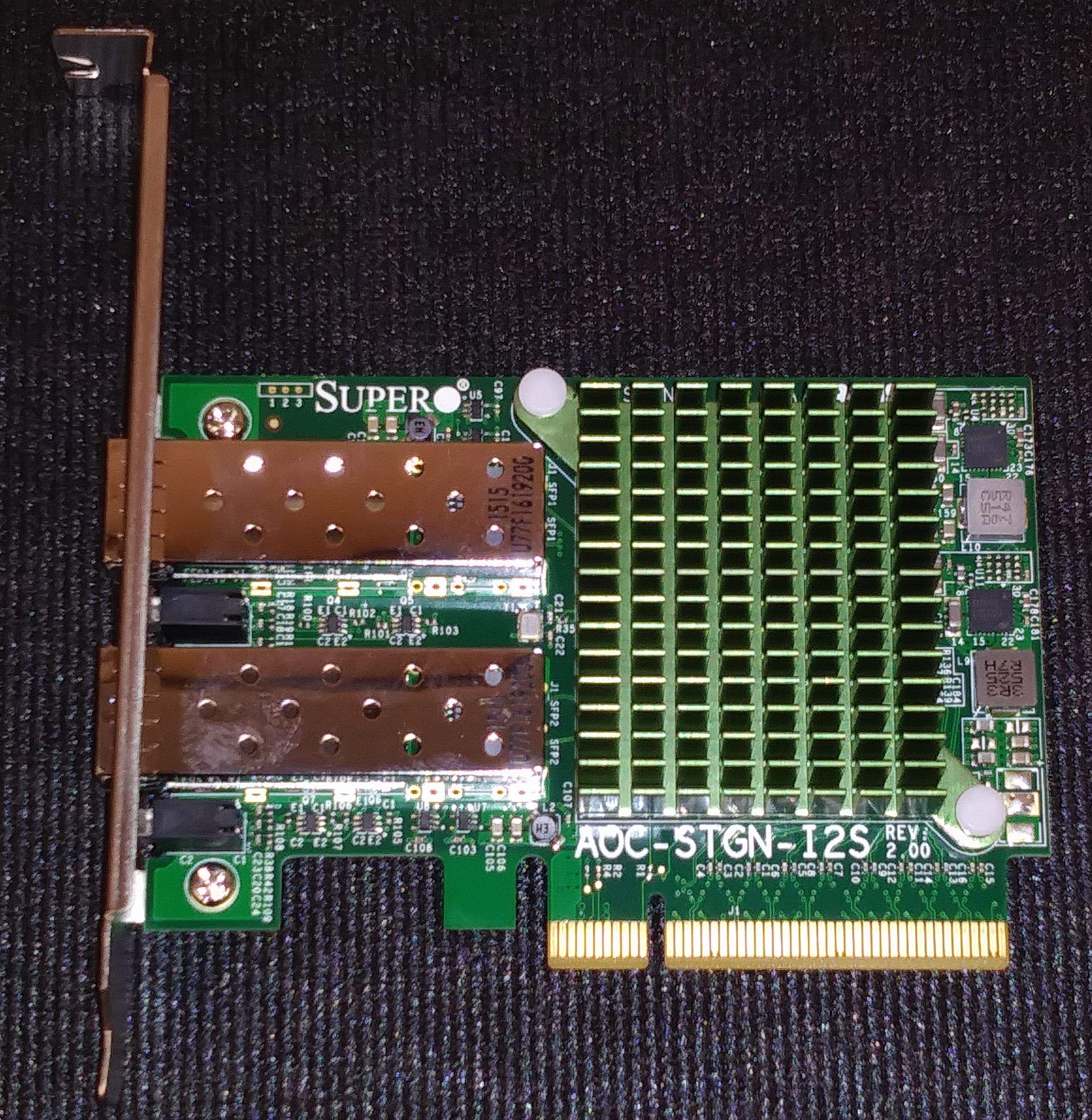 Supermicro AOC-STGN-I2S 10Gigabit Ethernet Network Card - High-Speed PCIe Adapter for Servers, Workstations & Data Centers