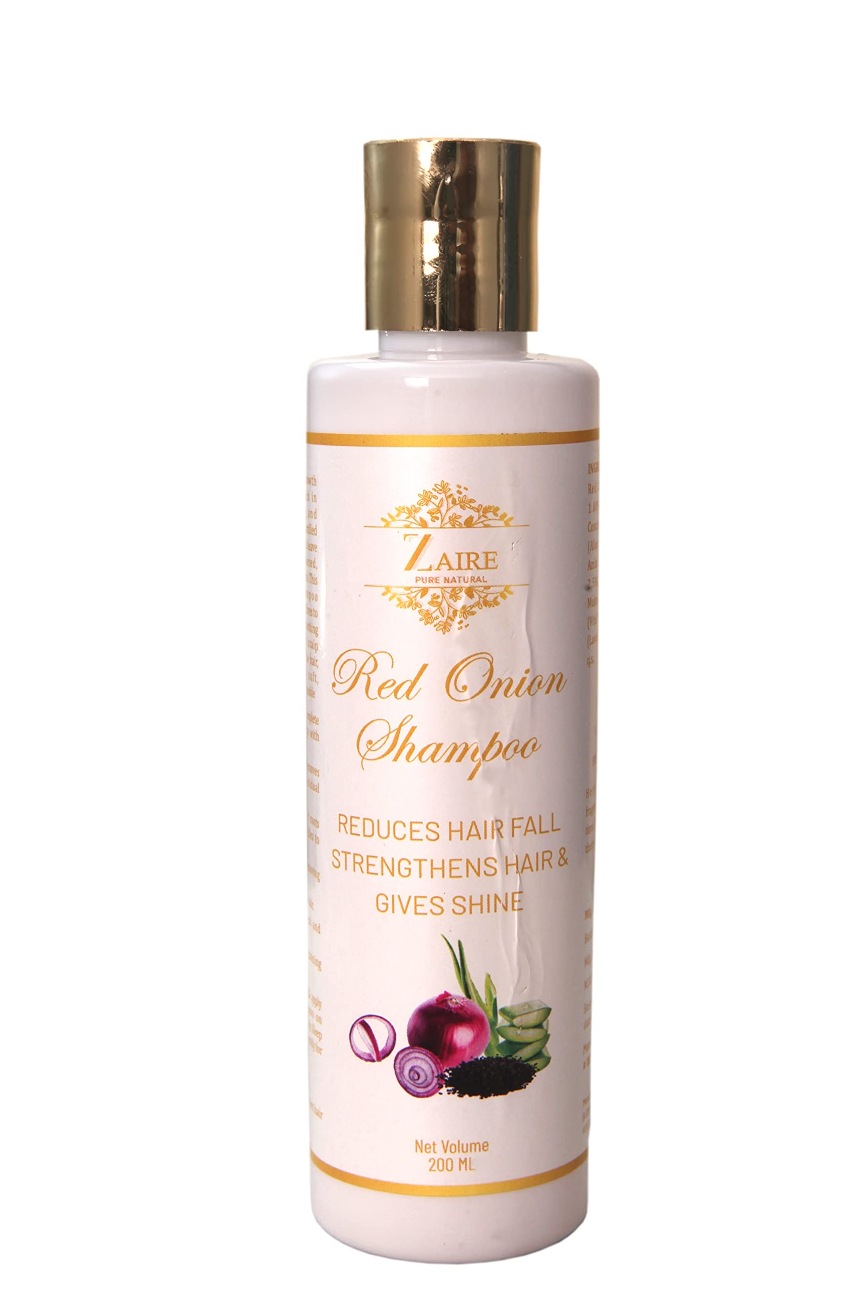 ZAIRE Onion Shampoo for Hair Growth & Hair Loss Prevention - Infused with Red Onion Seed Oil & Black Seed Oil Extract | Strengthens Hair & Reduces Breakage | Perfect for Thinning Hair & Scalp Care