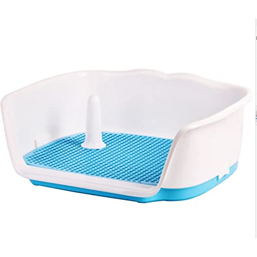 SLATIOM Automatic Dog Toilet for Small & Medium Dogs - Self-Flushing Pet Potty Training Urinal Basin - Blue - Indoor & Outdoor Use for Puppy Housebreaking & Convenient Pet Care