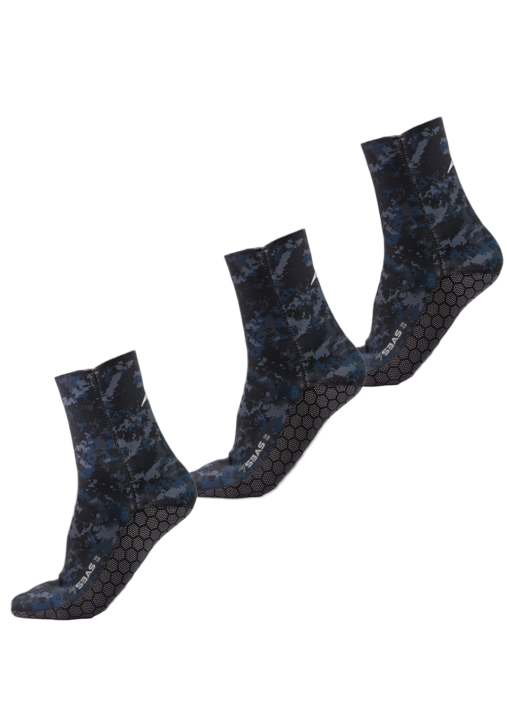 Spearo 7 Seas 2.5mm Neoprene Diving Socks - 3 Pack for Scuba Diving, Snorkeling & Water Sports | Warm & Comfortable Footwear for Cold Water Activities