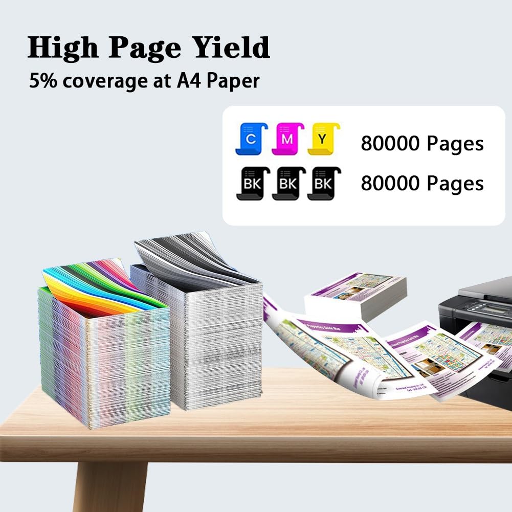 Canon imageRUNNER Advance C5045 C5051 C5250 C5255 Compatible Drum Unit - High Yield 80,000 Pages (4-Pack Black) | Replacement Toner Cartridge for Office Printing, Business Documents & High-Volume Copying