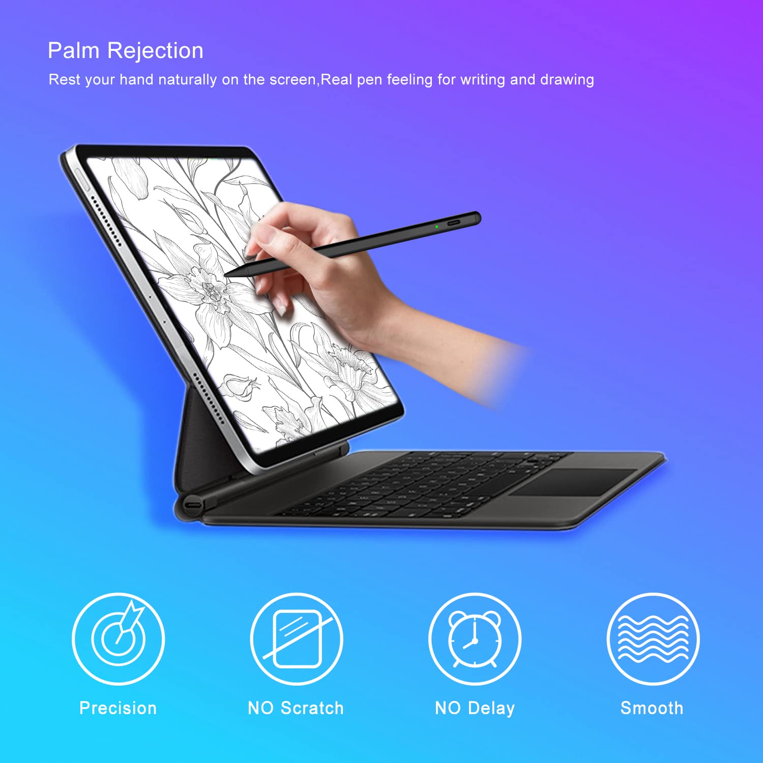 Premium Stylus Pen for Apple iPad (2018-2023 Models) - Compatible with iPad Pro 11/12.9