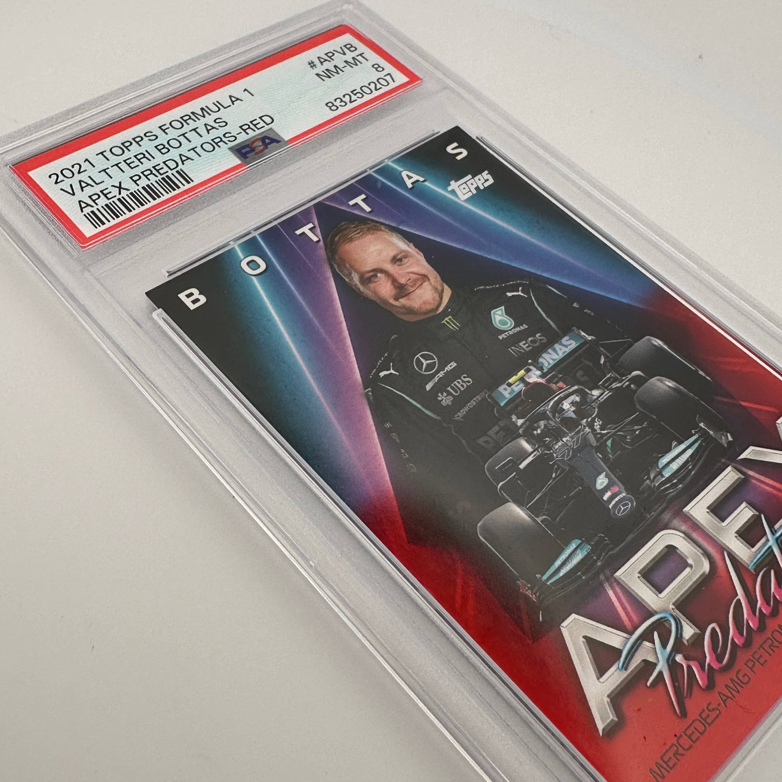 PSA 8 Valtteri Bottas #APVB Apex Predators Red Trading Card - Rare Collectible for F1 Fans, Sports Memorabilia Enthusiasts & Card Investors (Perfect for Display, Gifts, or Portfolio Diversification)