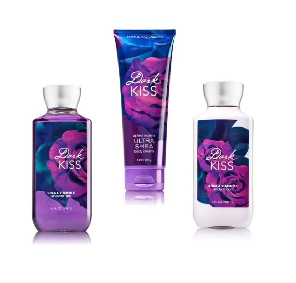 Bath & Body Works Dark Kiss Signature Collection Gift Set - Shower Gel, Ultra Shea Body Cream & Body Lotion for Women - Perfect Birthday Gift, Valentine's Day Present & Self-Care Luxury