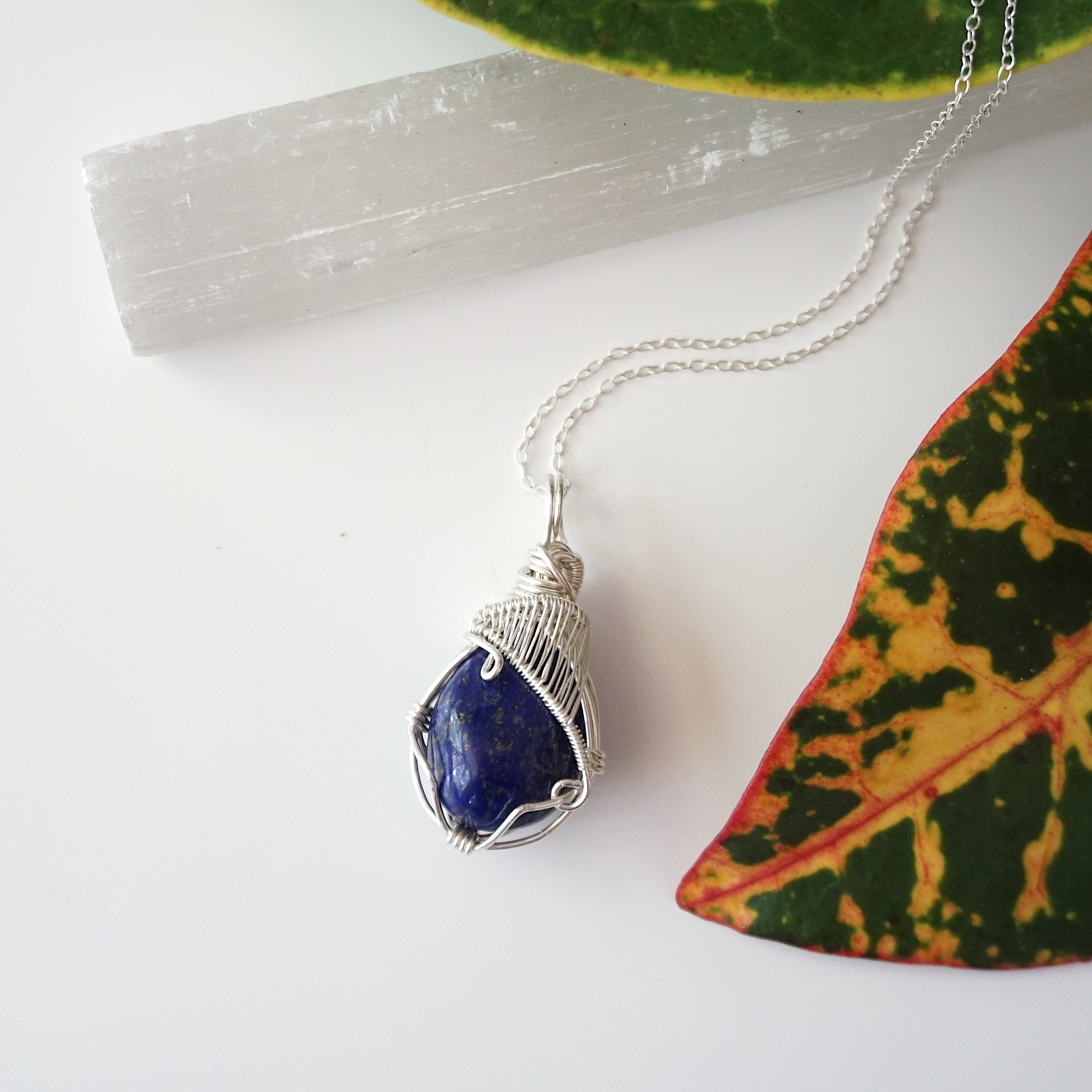 Lapis Lazuli Necklace for Women - Genuine Blue Stone Jewelry for Healing & Spiritual Energy | Perfect for Meditation, Yoga & Gift Giving