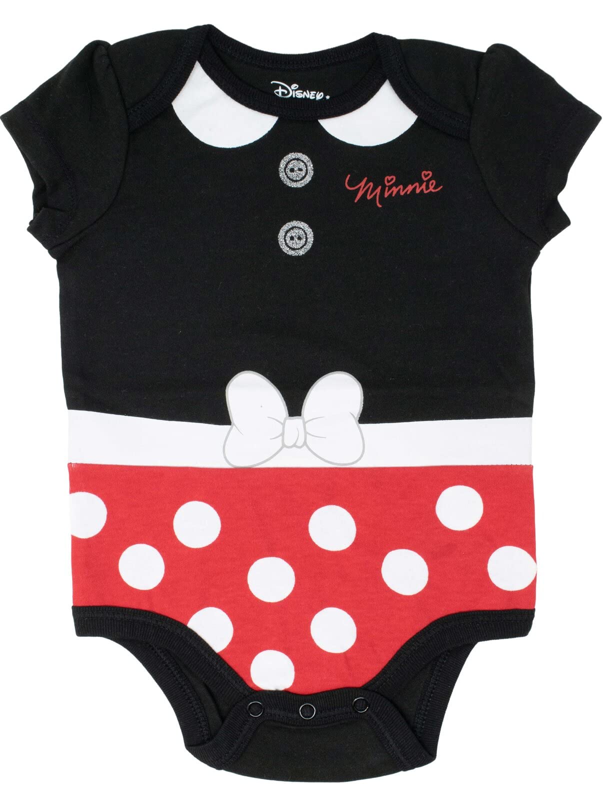 Disney Baby Girls' Minnie Mouse 5-Pack Bodysuits - Soft Cotton Onesies for Infants & Toddlers - Perfect for Playtime, Daycare & Family Outfits