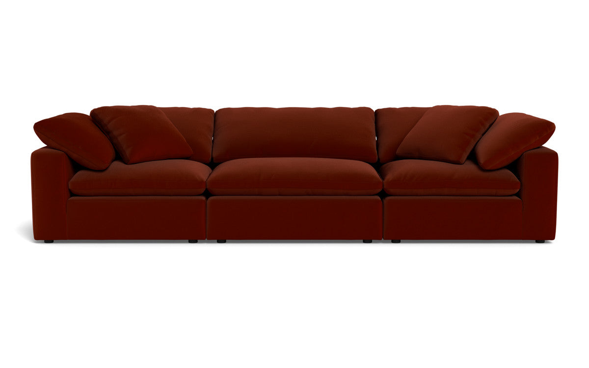 Fluffy 3-Piece Sofa Set - Ultra Soft Plush Fabric Sectional Couch for Living Room, Lounge & Family Room Comfort