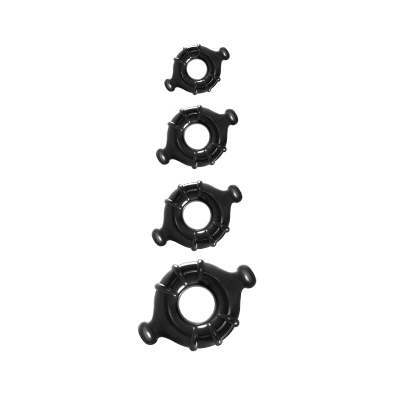 Renegade Vitality Rings for Men & Women - Black Stainless Steel Energy Balance Rings - Perfect for Meditation, Yoga, and Stress Relief