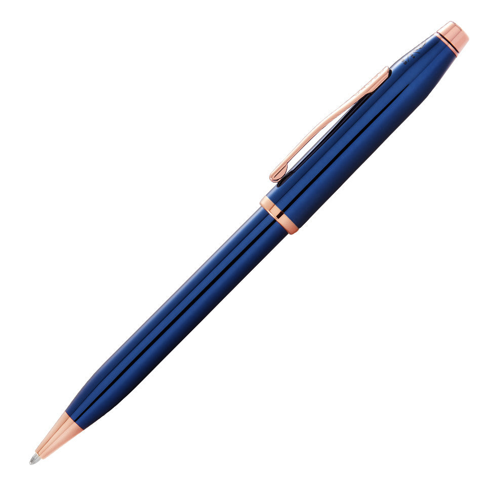 Cross Century II Ballpoint Pen - Cobalt Blue with Rose Gold Trim - Premium Writing Instrument for Business, Gifts & Everyday Use