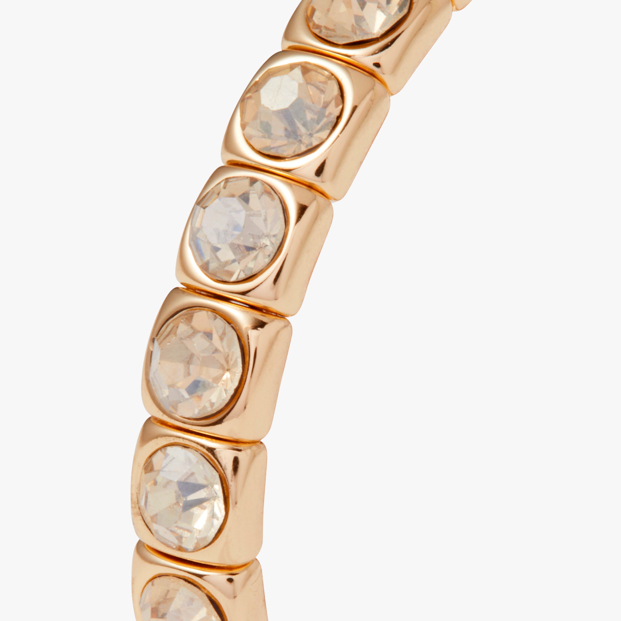 Champagne Crystal Stretch Bracelet for Women - Elegant Beaded Elastic Wristband - Perfect for Parties, Weddings & Everyday Wear