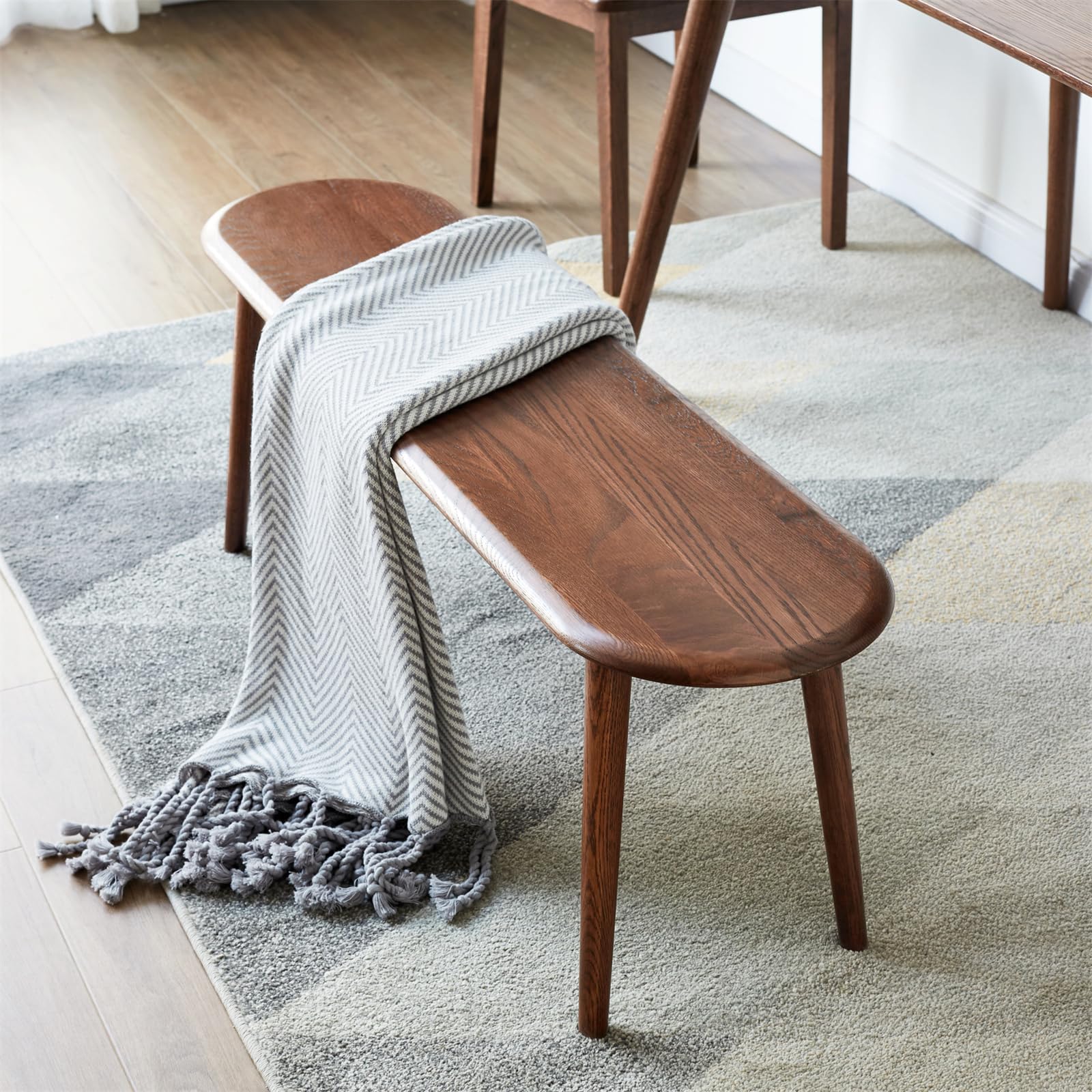 Solid Oak Wood Dining Bench - 47.24