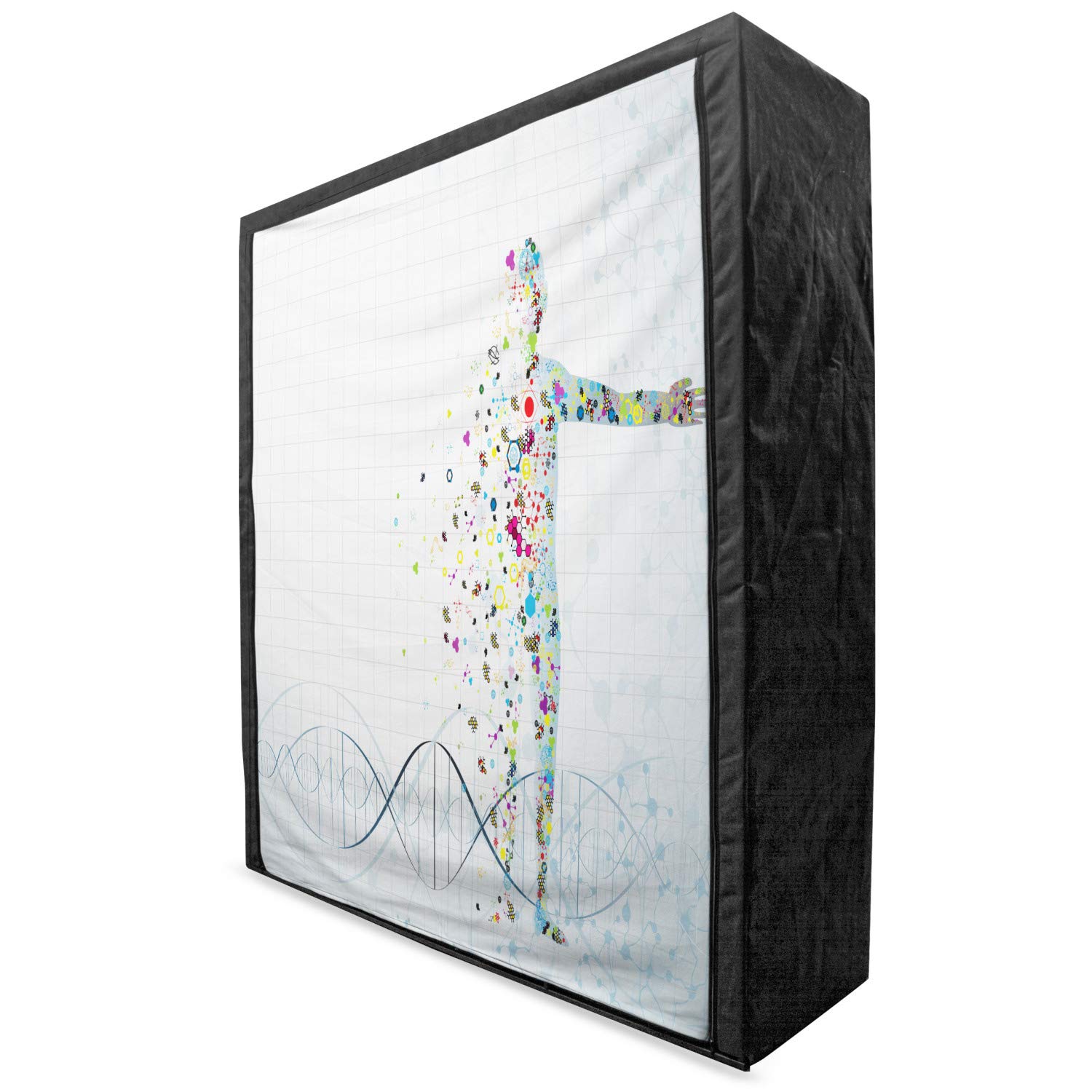 Ambesonne Human Anatomy Fabric Wardrobe - Portable Closet Organizer with Shelves, 59