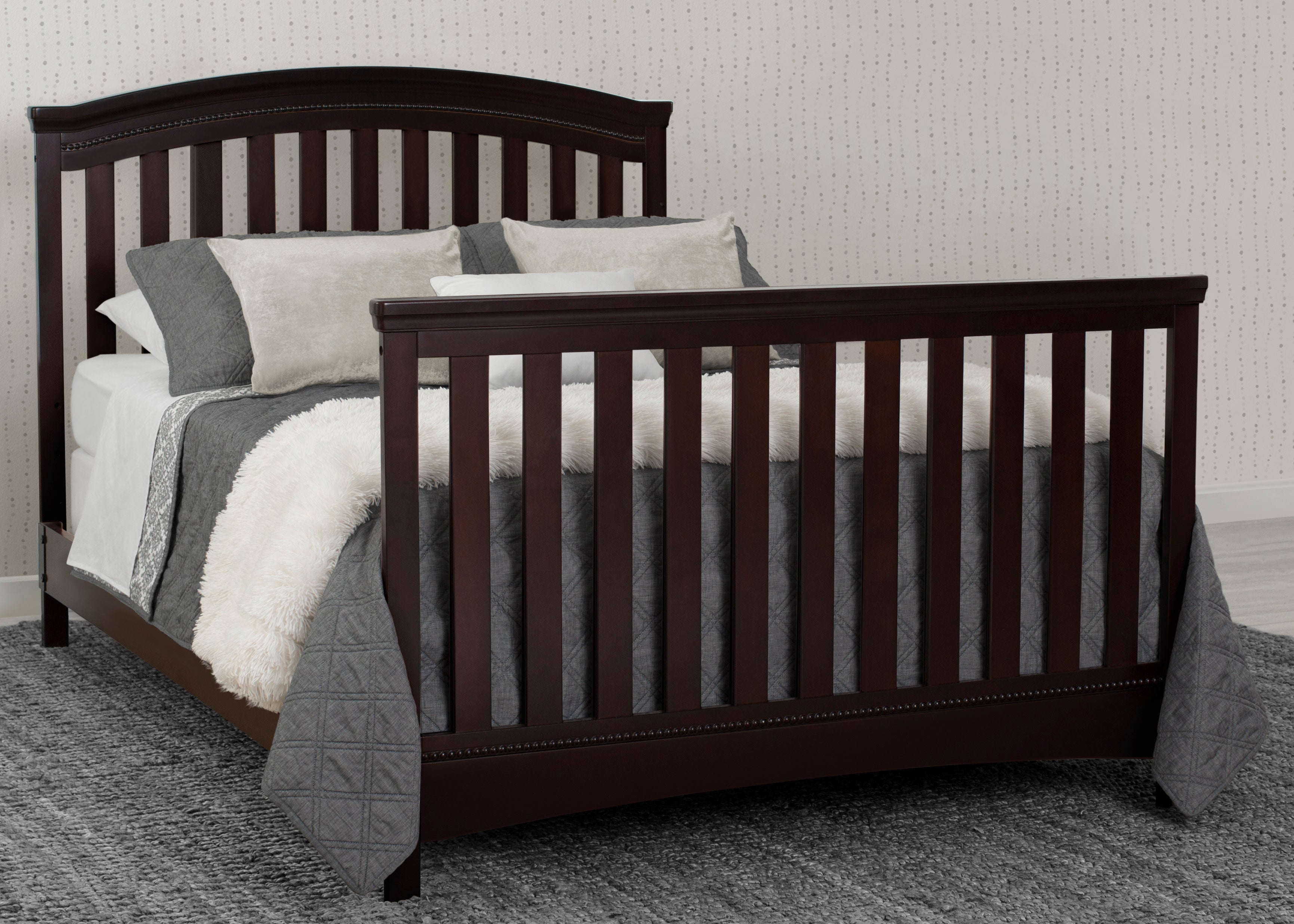 Emerson 4-in-1 Convertible Baby Crib to Toddler Bed - Safe & Adjustable Nursery Furniture for Newborns & Kids - Perfect for Bedrooms, Daycare & Nursery Rooms