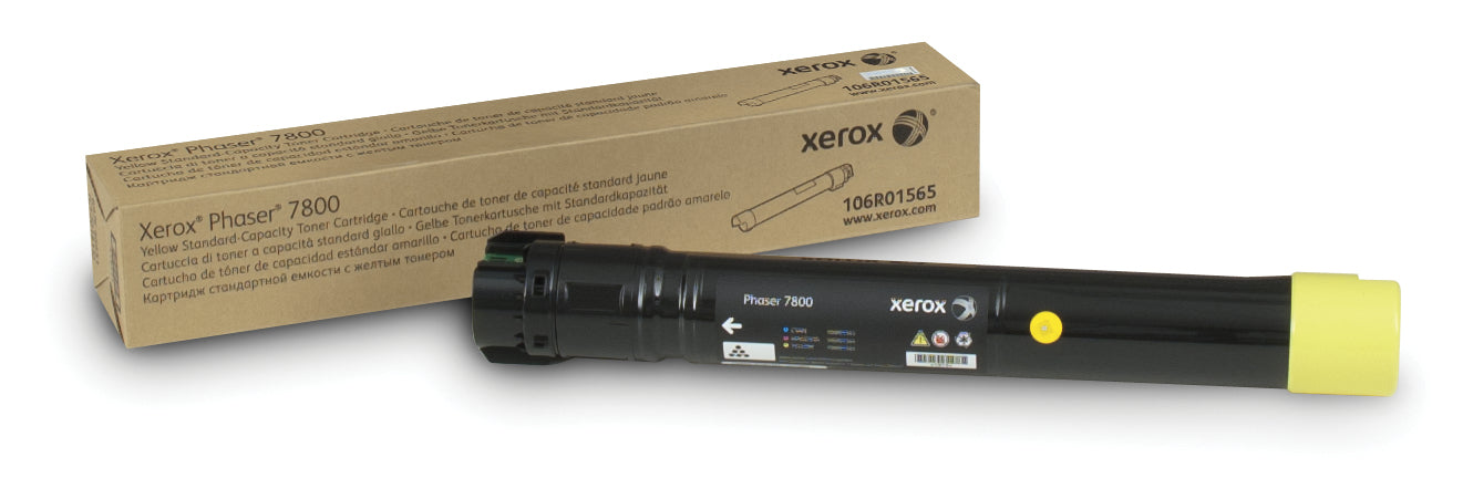 Original Xerox Yellow Toner Cartridge (106R01565, 106R1565) - High-Quality Replacement for Xerox Printers - Perfect for Office & Home Printing Needs