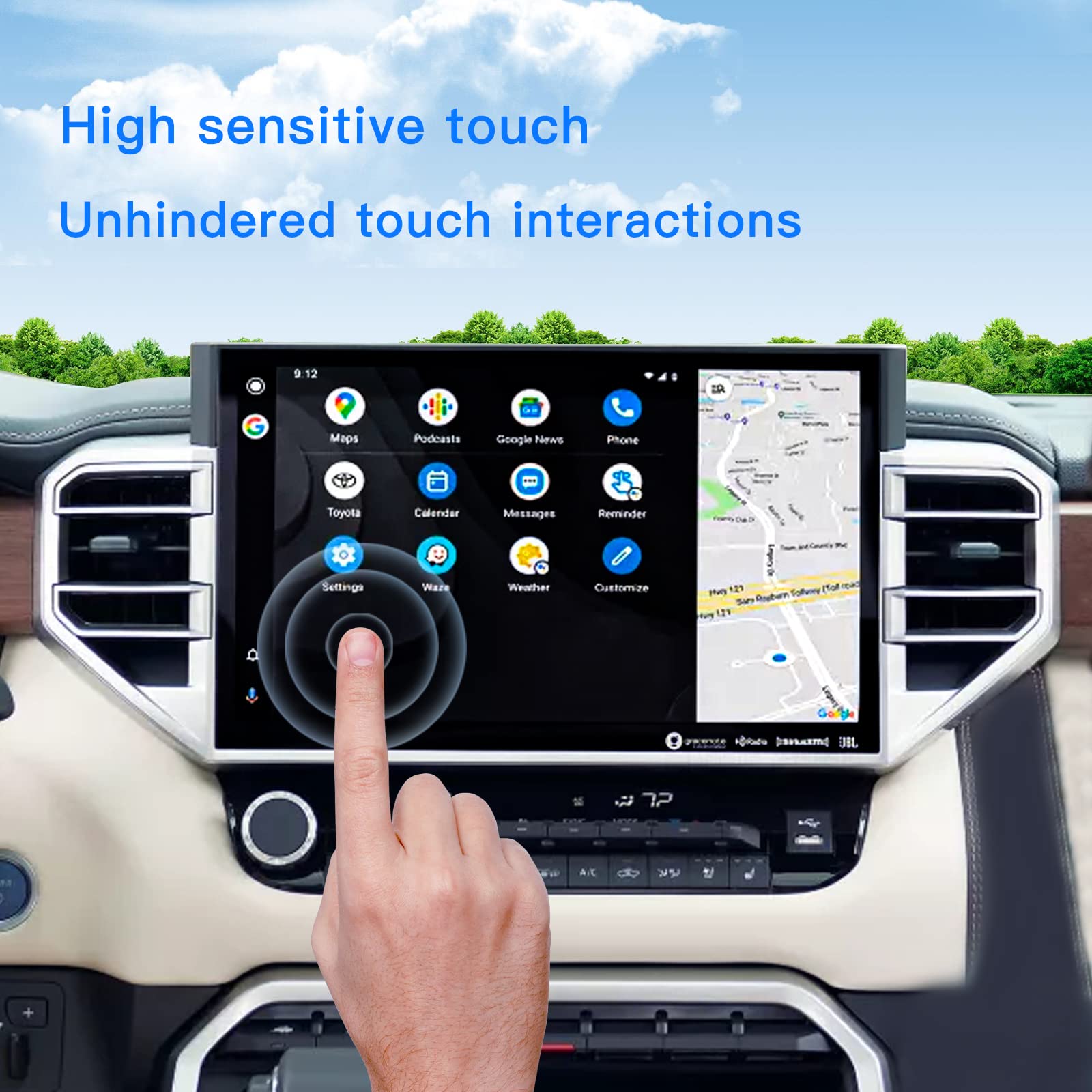 Carwiner HD Screen Protector for 2022-2025 Toyota Tundra & 2023-2025 Toyota Sequoia 14