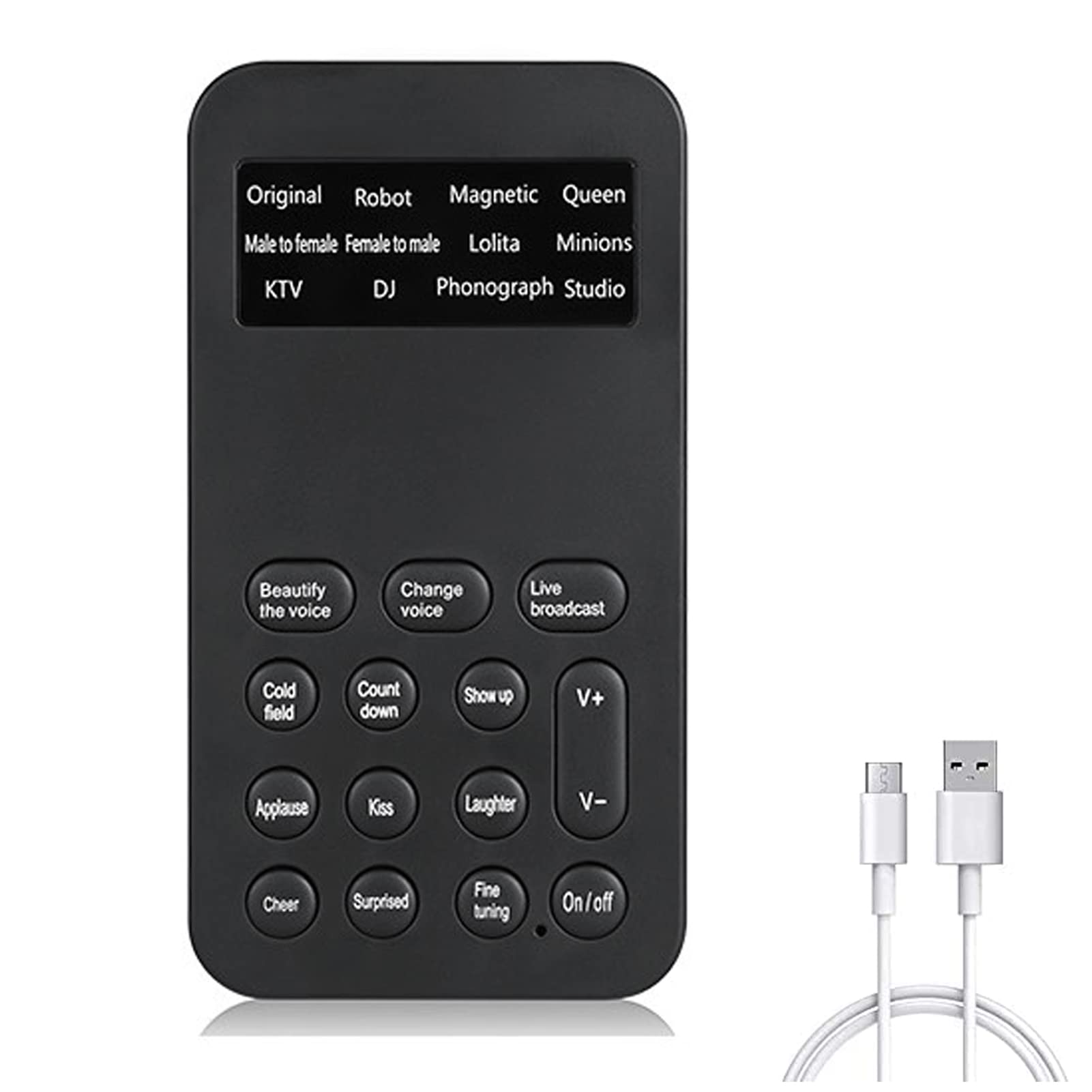 Mini Sound Changer Voice Changer Audio Mixer for Podcast Recording & Singing - Portable Sound Effects Machine for Cell Phone, Computer & Laptop - Perfect for Content Creators & Musicians