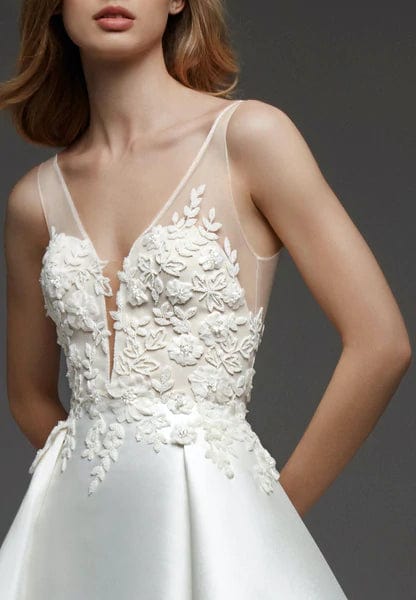 Atelier Pronovias Caitlin Wedding Dress - Size 12 | Elegant Bridal Gown for Church Ceremony & Reception