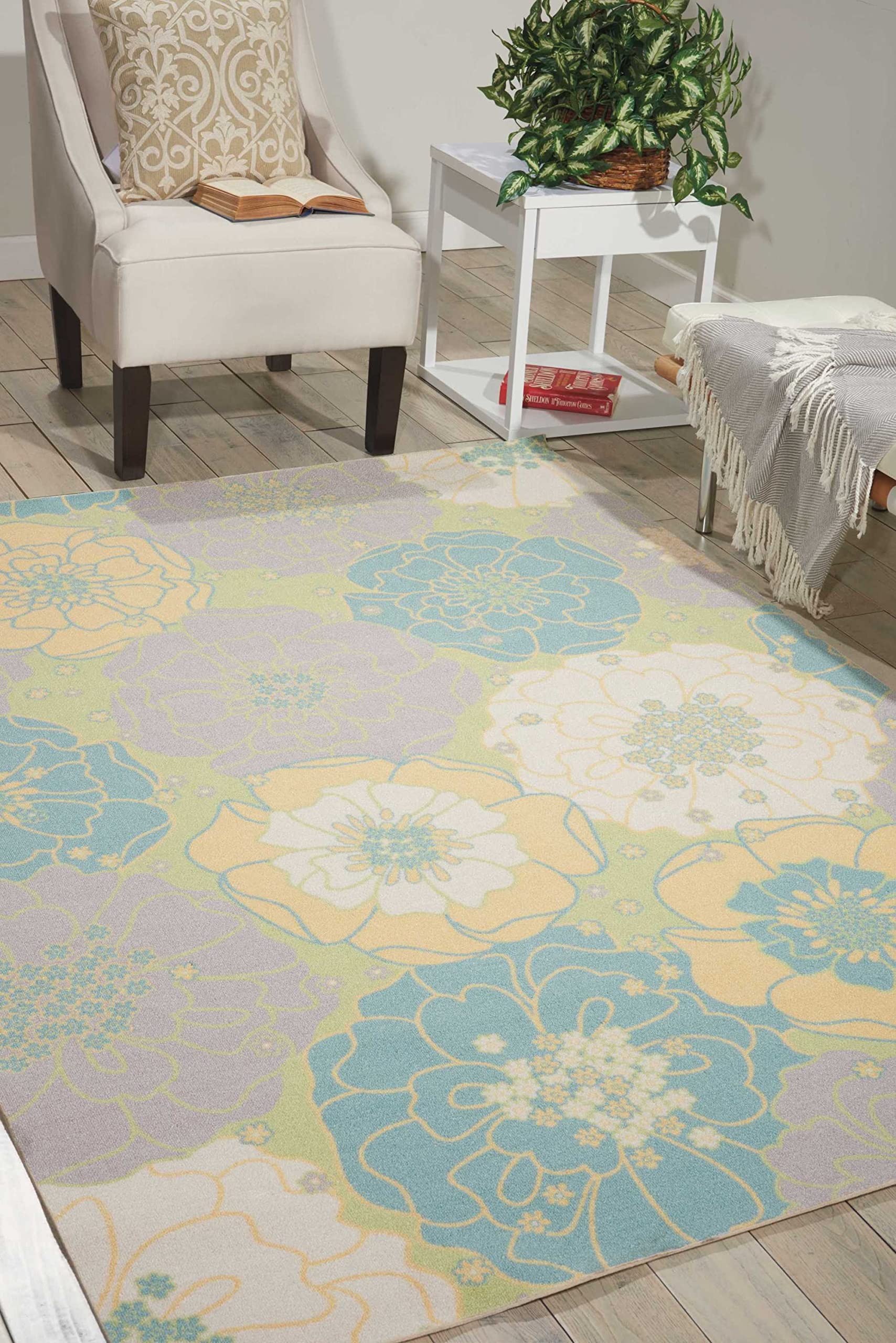 Nourison 10' x 13' Indoor/Outdoor Area Rug - Easy to Clean, Non-Shedding, Soft & Durable for Living Room, Bedroom, Dining Room, Kitchen - Perfect for Home Decor & High Traffic Areas