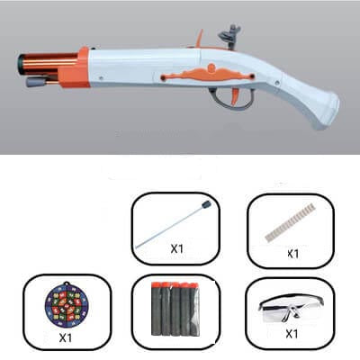 Premium Flintlock Style Manual Action Foam Dart Blaster Toy - Pirate Themed Outdoor Nerf Battle Game for Kids & Adults | Perfect for Backyard Wars, Birthday Parties & Cosplay Events