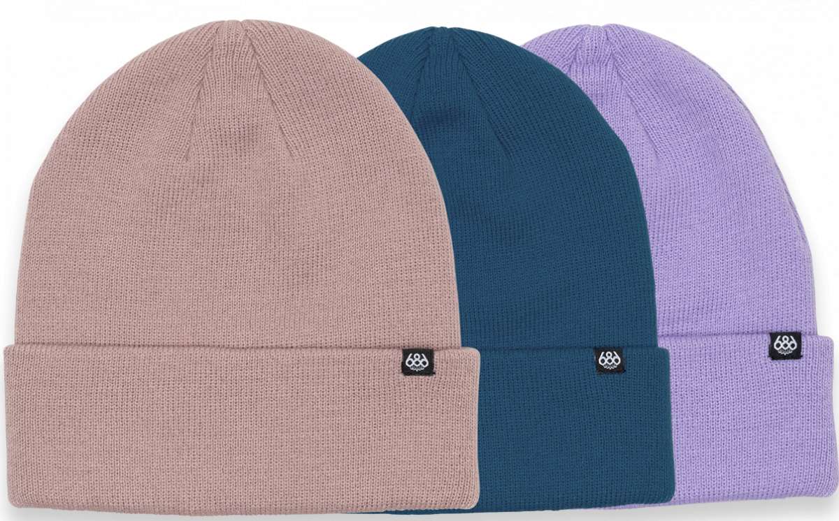 686 Standard Roll Up Beanie 3 Pack for Men & Women - Warm Winter Hats for Skiing, Snowboarding & Outdoor Activities (2024 Edition)