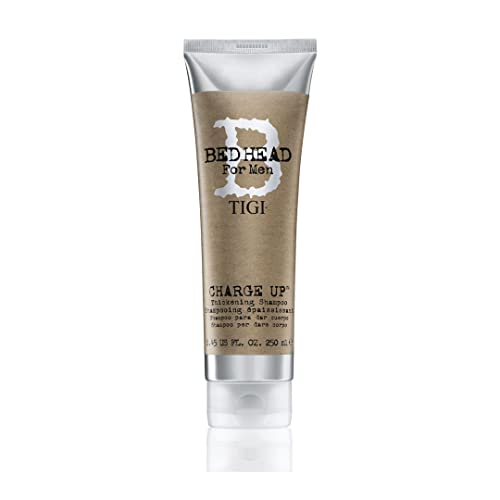 TIGI Bed Head Charge Up Thickening Shampoo for Men - 8.45 oz Volumizing Hair Care - Perfect for Thinning Hair & Fine Hair Types - Daily Use & Styling