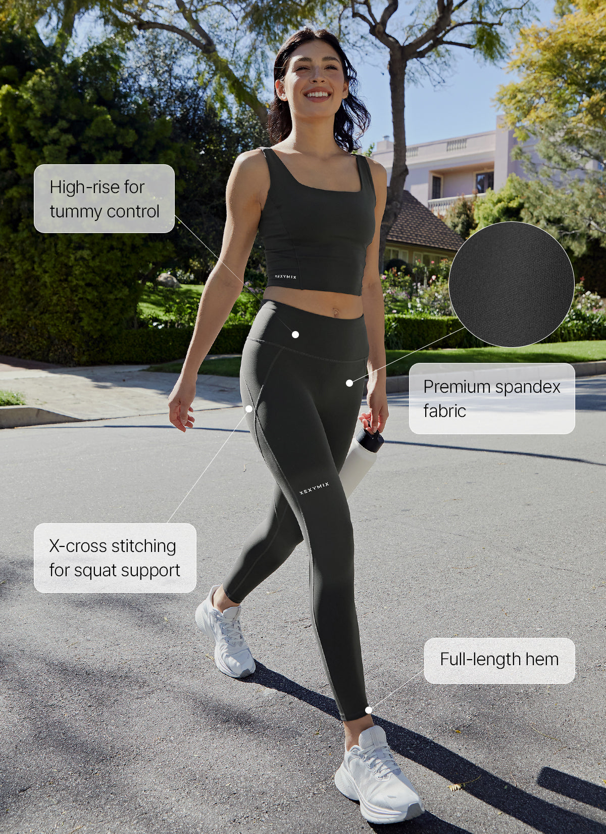 Black Label 380N High Waist Yoga Leggings for Women - Tummy Control Workout Pants - Comfortable & Breathable for Gym, Running, Pilates & Everyday Wear