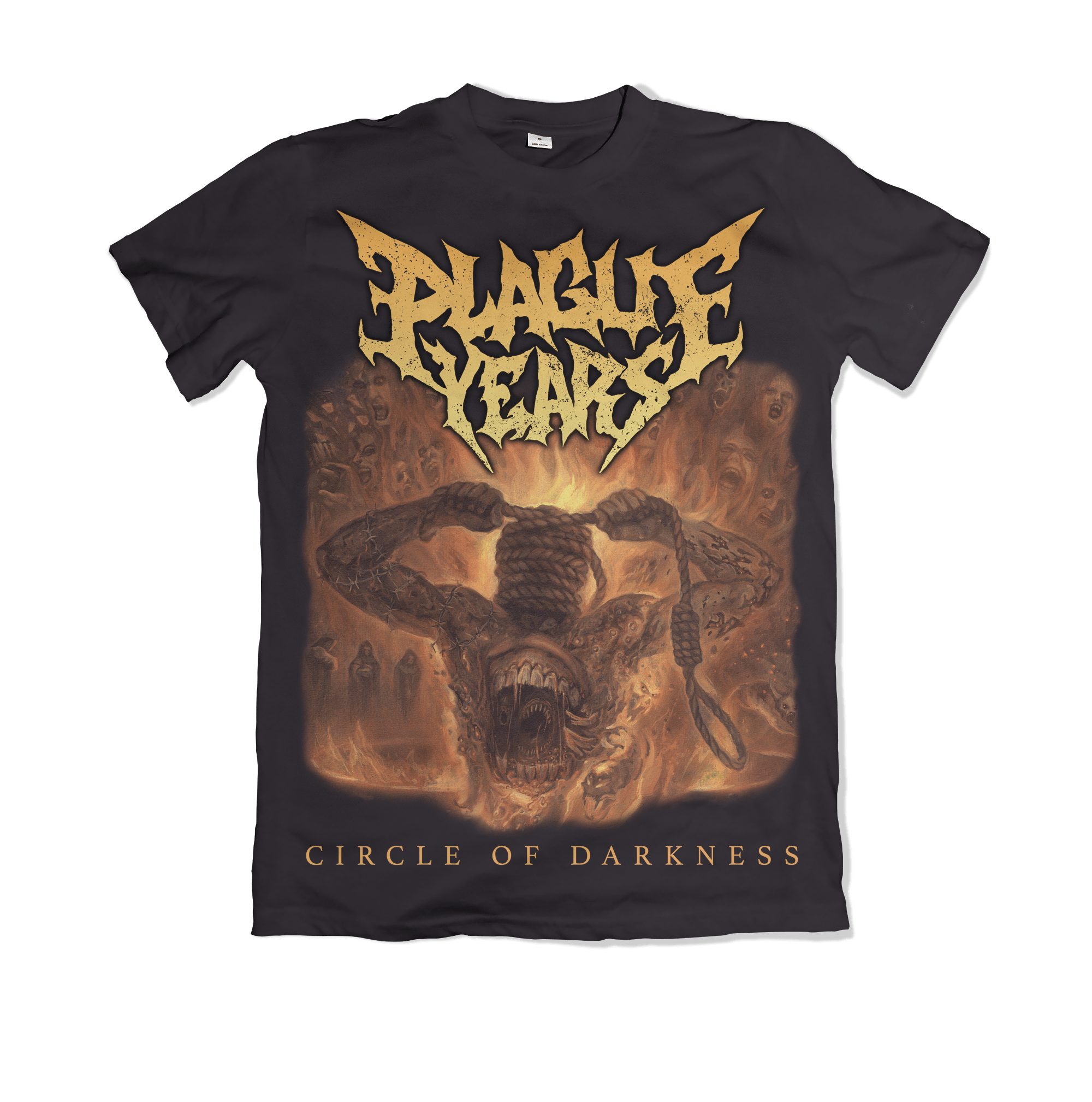 Plague Years Circle of Darkness T-Shirt - Heavy Metal Band Merch for Concerts & Everyday Wear