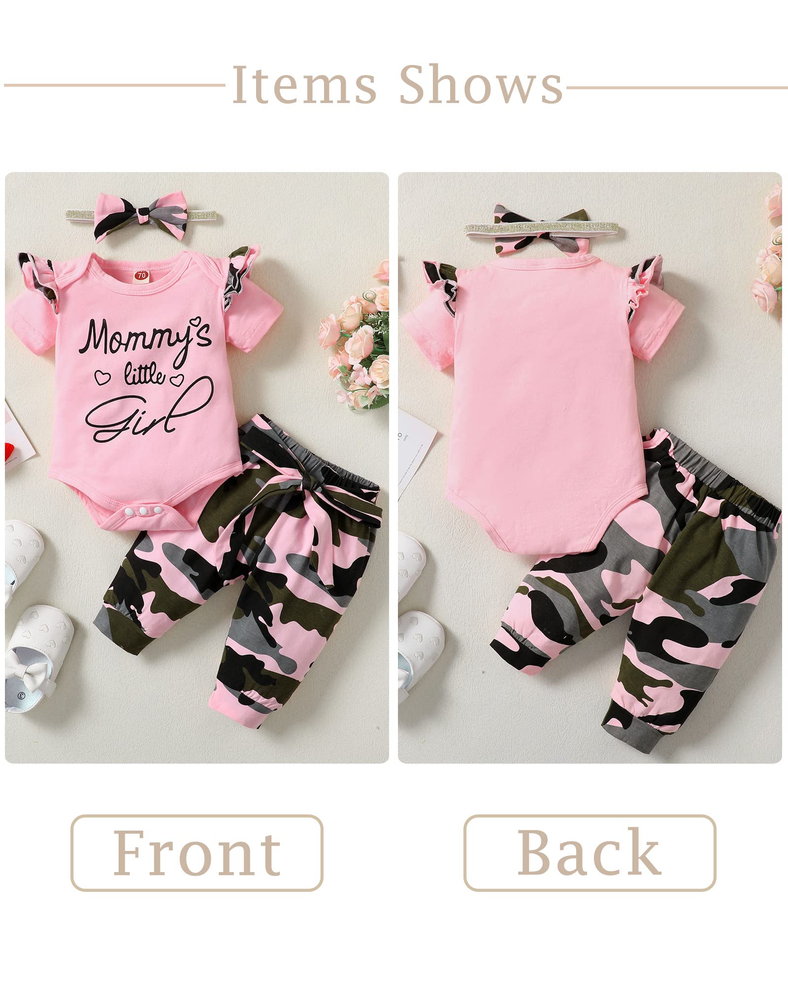 Adorable Infant Baby Girl Clothes - Newborn Long Sleeve Romper & Pants Set for Fall/Winter | Soft & Cozy Outfit for Girls 0-24 Months | Perfect for Family Photos, Playdates & Holiday Events