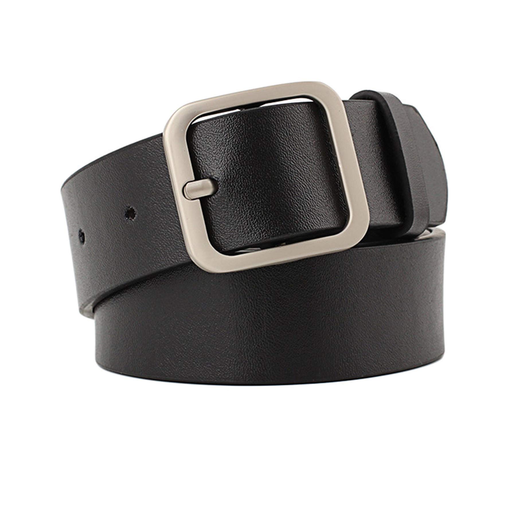 Andongnywell Women's Leather Belt for Dresses & Jeans - Classic Buckle Waist Strap for Everyday Wear