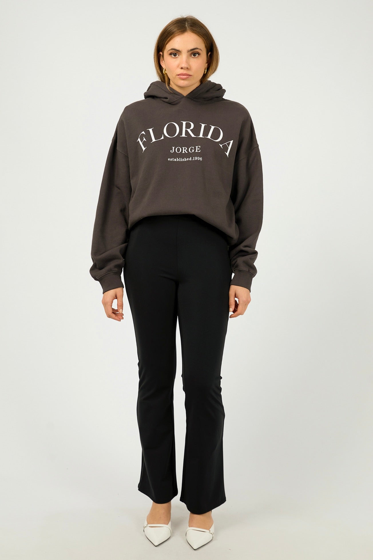 Florida Washed Black Logo Hoodie - Soft & Comfortable Pullover Sweatshirt for Men & Women - Perfect for Casual Wear, Street Style & Outdoor Activities