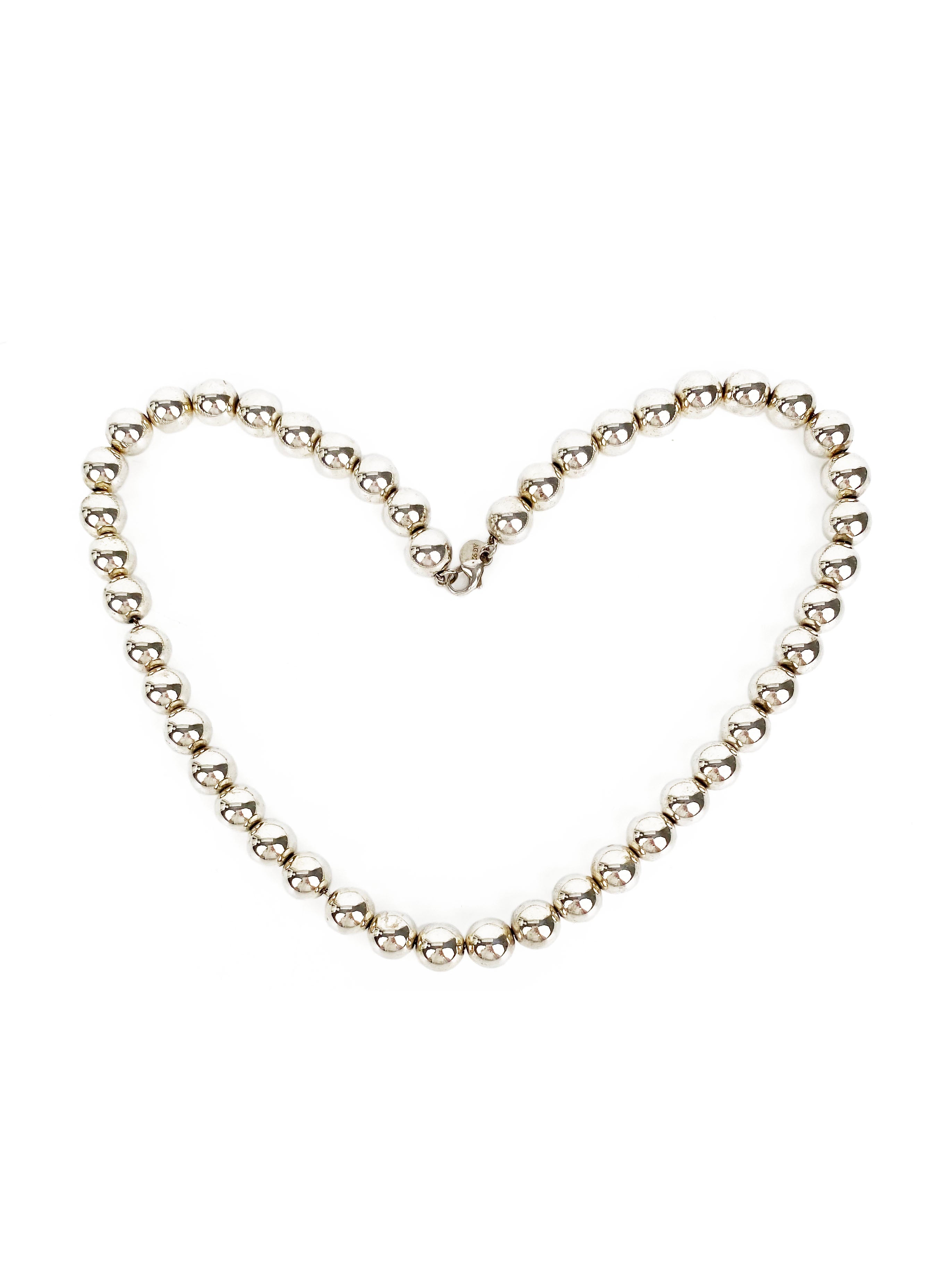 Tiffany & Co HardWear Sterling Silver Ball Necklace for Women | Elegant 18