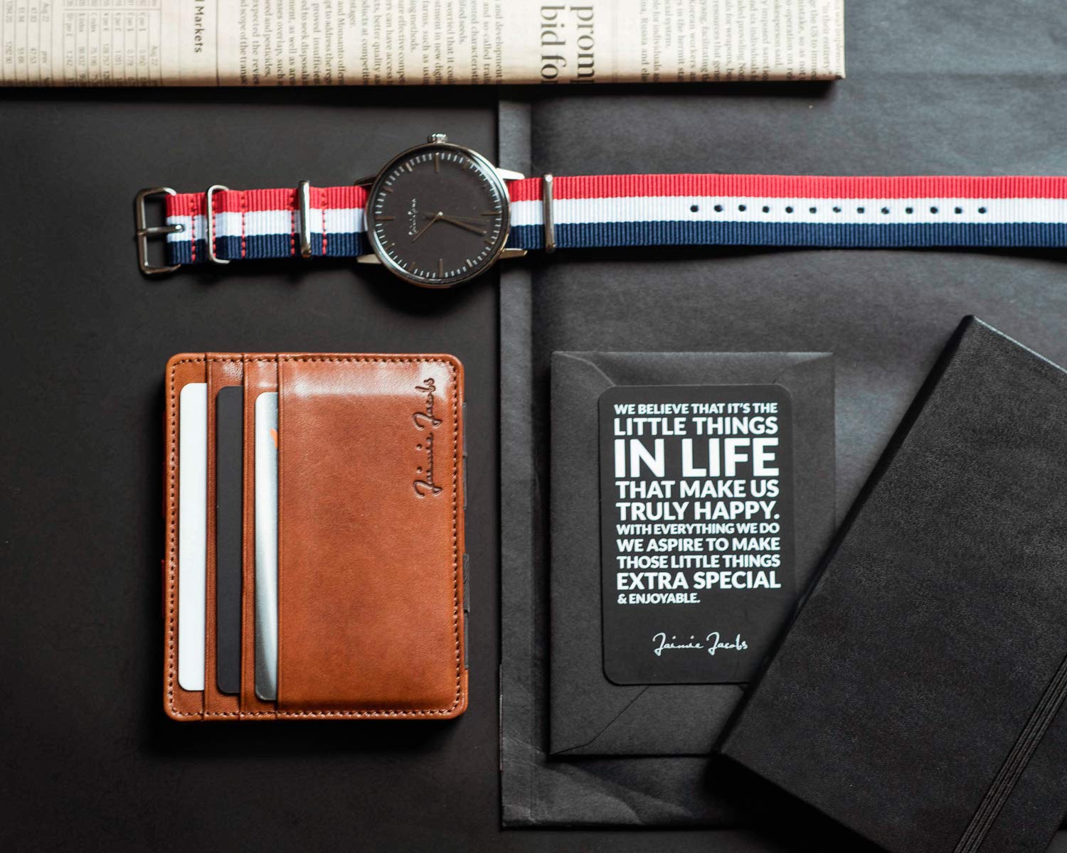 Jaimie Jacobs Genuine Leather RFID Blocking Slim Magic Wallet for Men - Secure & Stylish Minimalist Front Pocket Wallet for Everyday Use, Travel, and Business