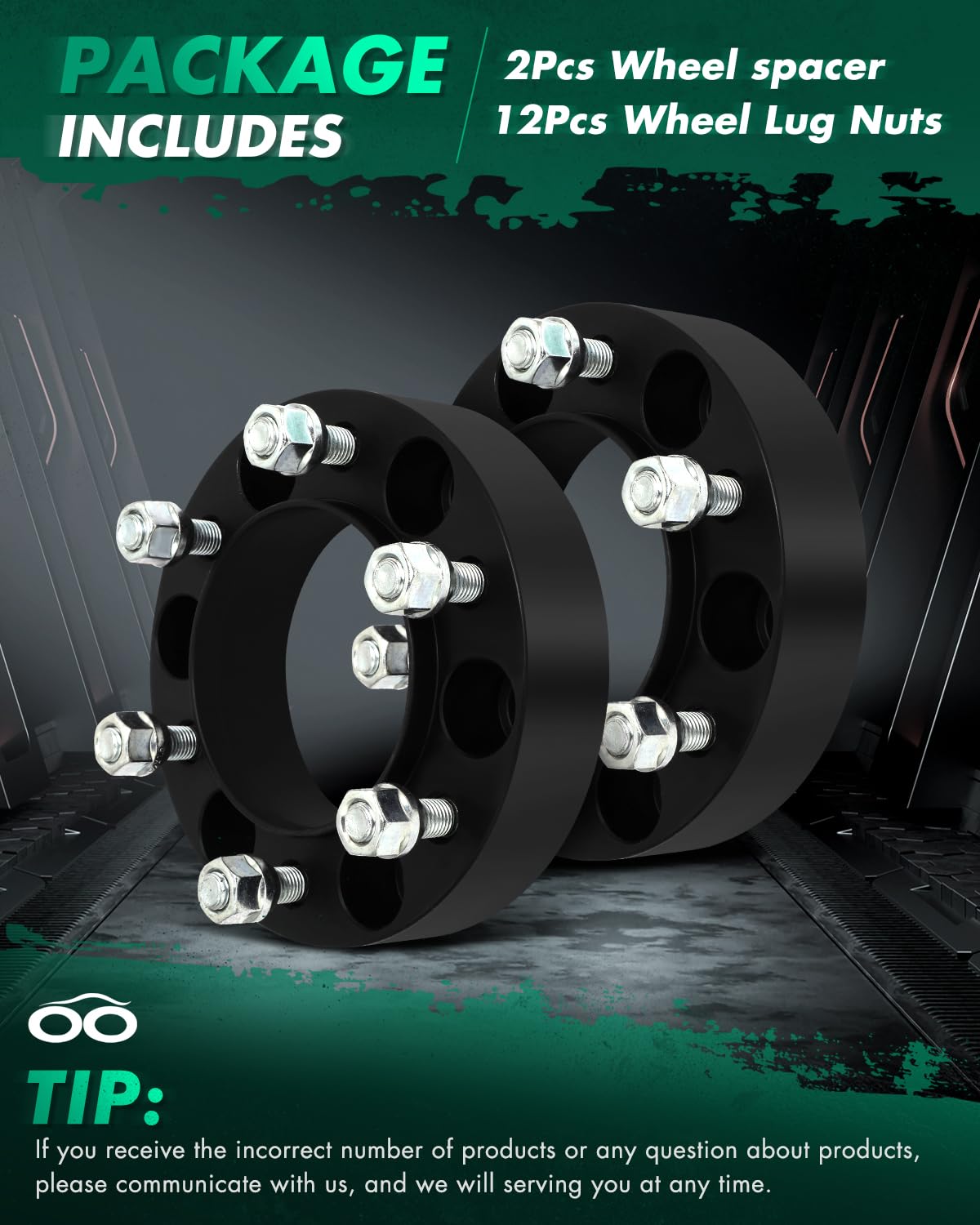 SCITOO 2X 1.5 Inch 6x139.7mm to 6x139.7mm Hubcentric Wheel Spacers Adapters - 6x5.5 Bolt Pattern, 106mm Hub Bore - Compatible with Toyota 4Runner & FJ Cruiser (2007-2015) - Perfect for Off-Roading & Custom Wheel Fitment