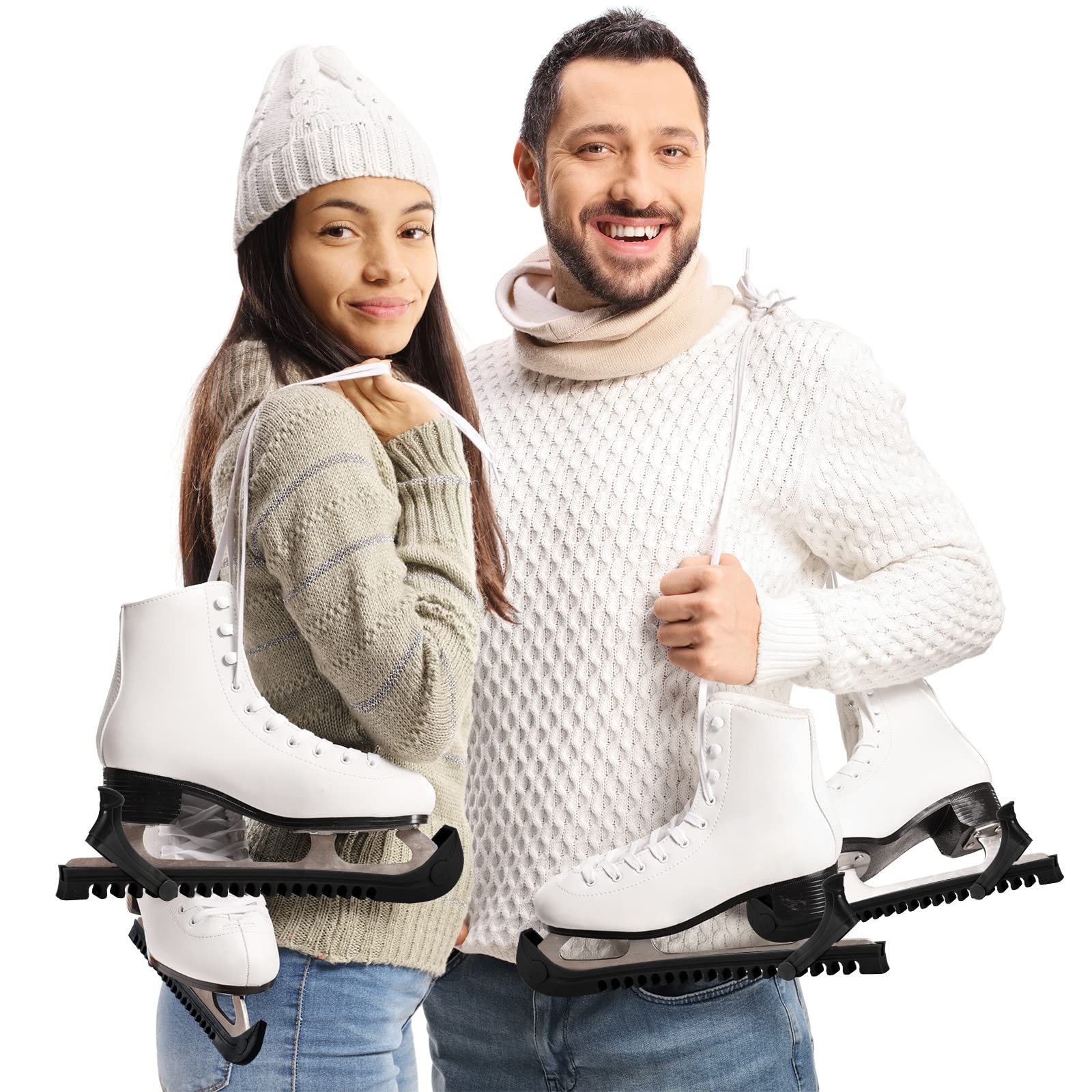 Yilloog 6-Pack Adjustable Hockey Skate Blade Covers - Ice Skate Protectors for Kids & Adults - Perfect for Indoor/Outdoor Use & Skate Protection