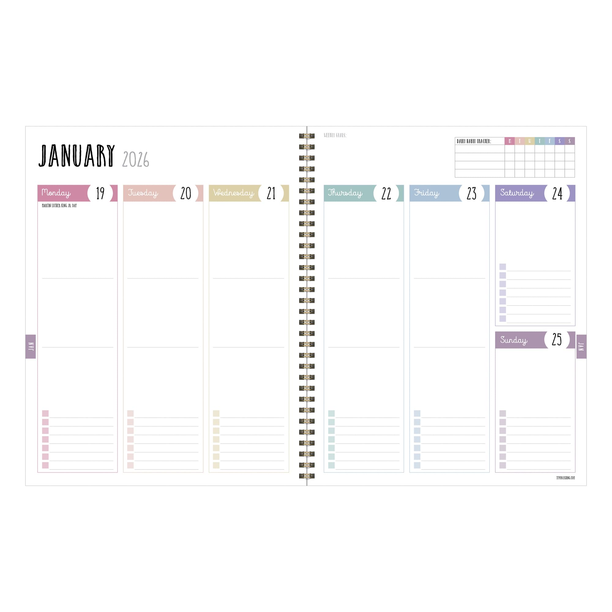 TF Publishing July 2025 - June 2026 Academic Planner - Large Weekly & Monthly Organizer with Durable Cover, Thick Uncoated Paper & Planning Stickers (9