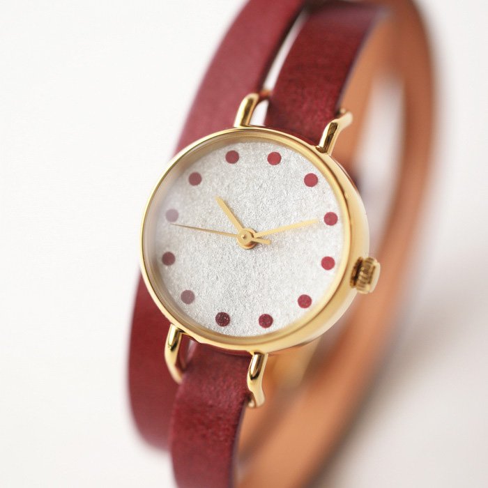 Elegant Women's Wristwatch with Cinnabar Design | Japanese Handcrafted Watch | Perfect for Formal Events, Office Wear & Special Occasions