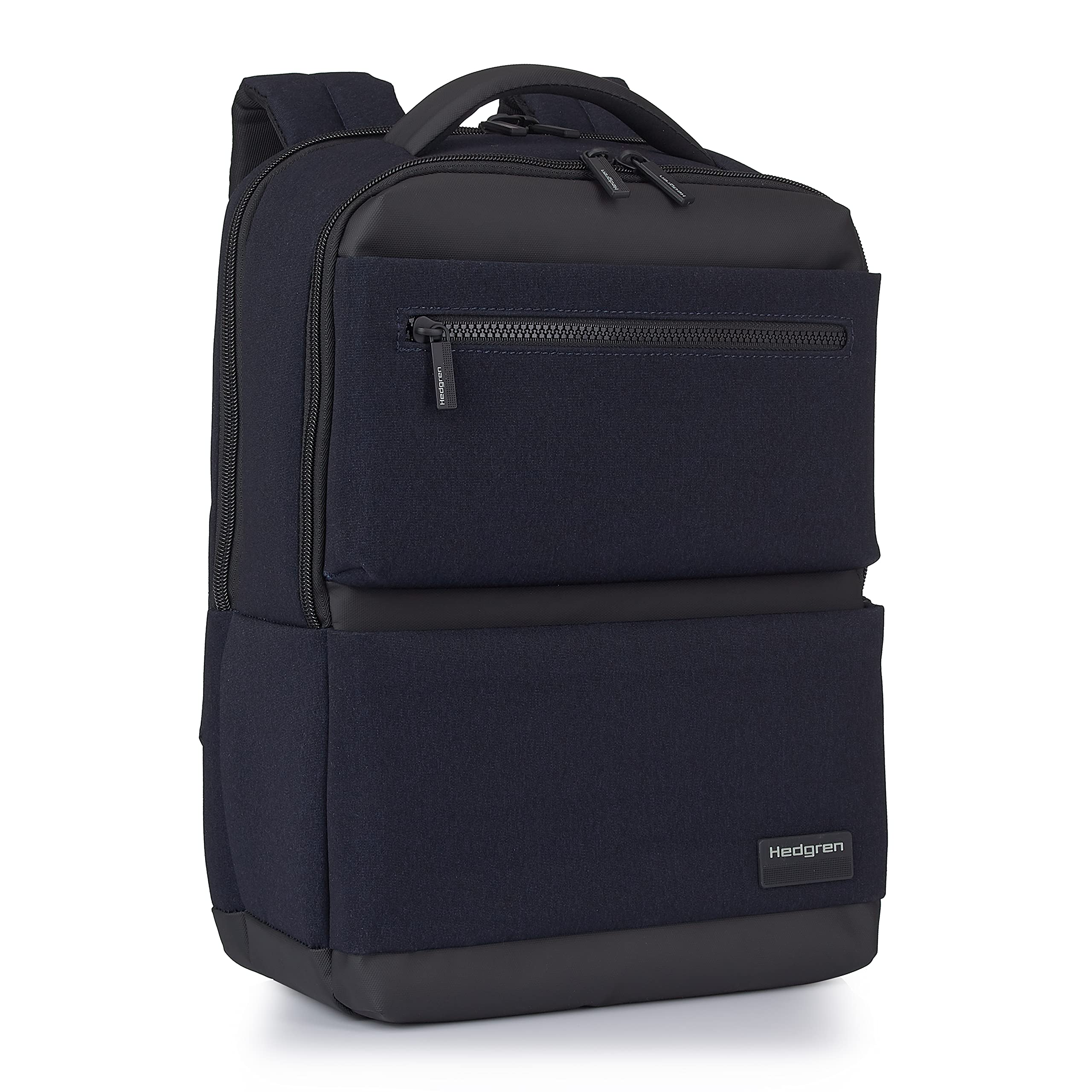 Hedgren Drive 14.1 Inch Laptop Backpack for Men & Women - Lightweight Water-Resistant Business Travel Backpack with USB Charging Port (Elegant Blue) - Perfect for Work, School & Commuting