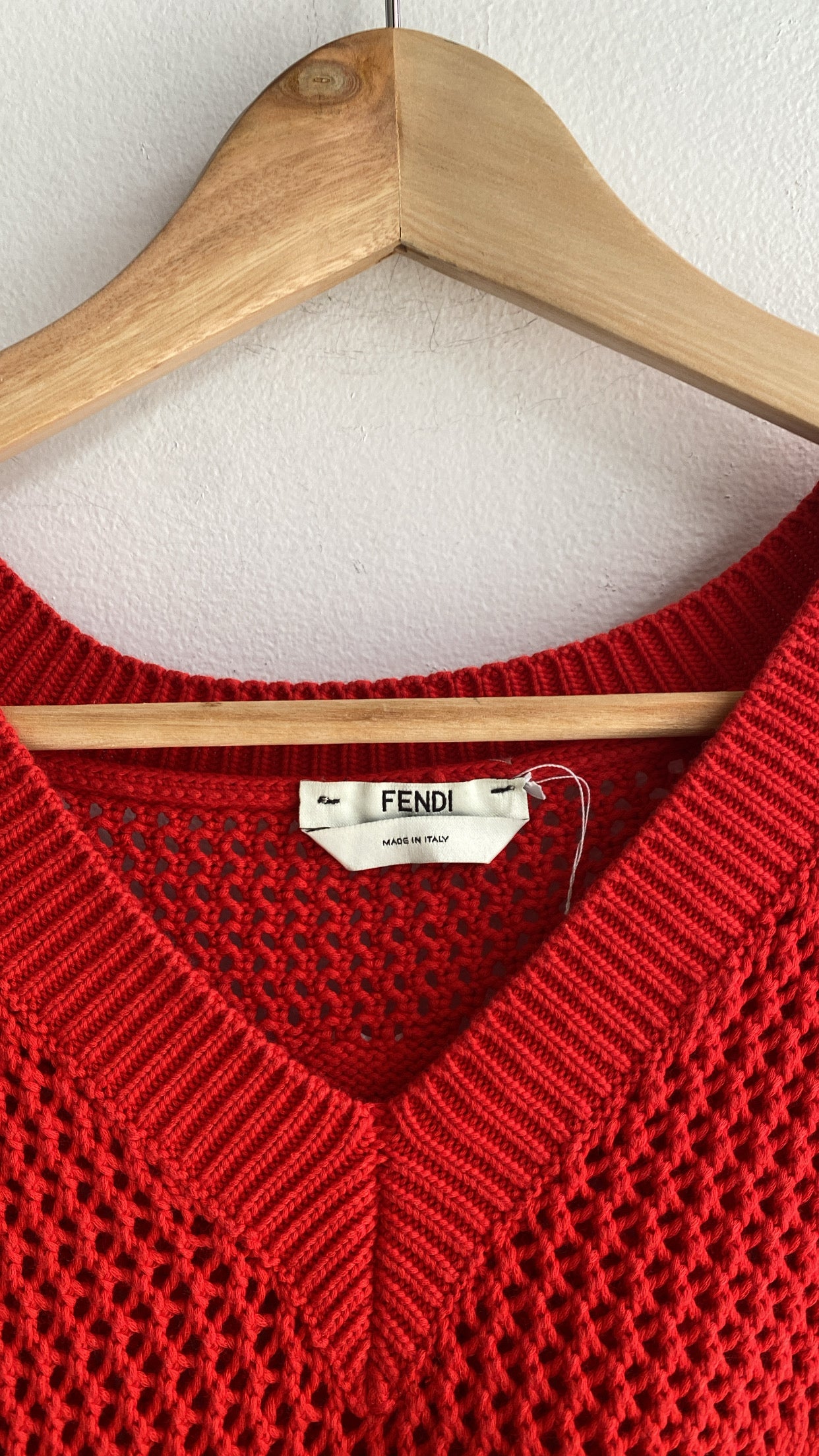 Fendi Red Heart Knit Sweater for Women - Cozy Christmas Valentine's Day Gift - Perfect for Date Nights & Holiday Parties