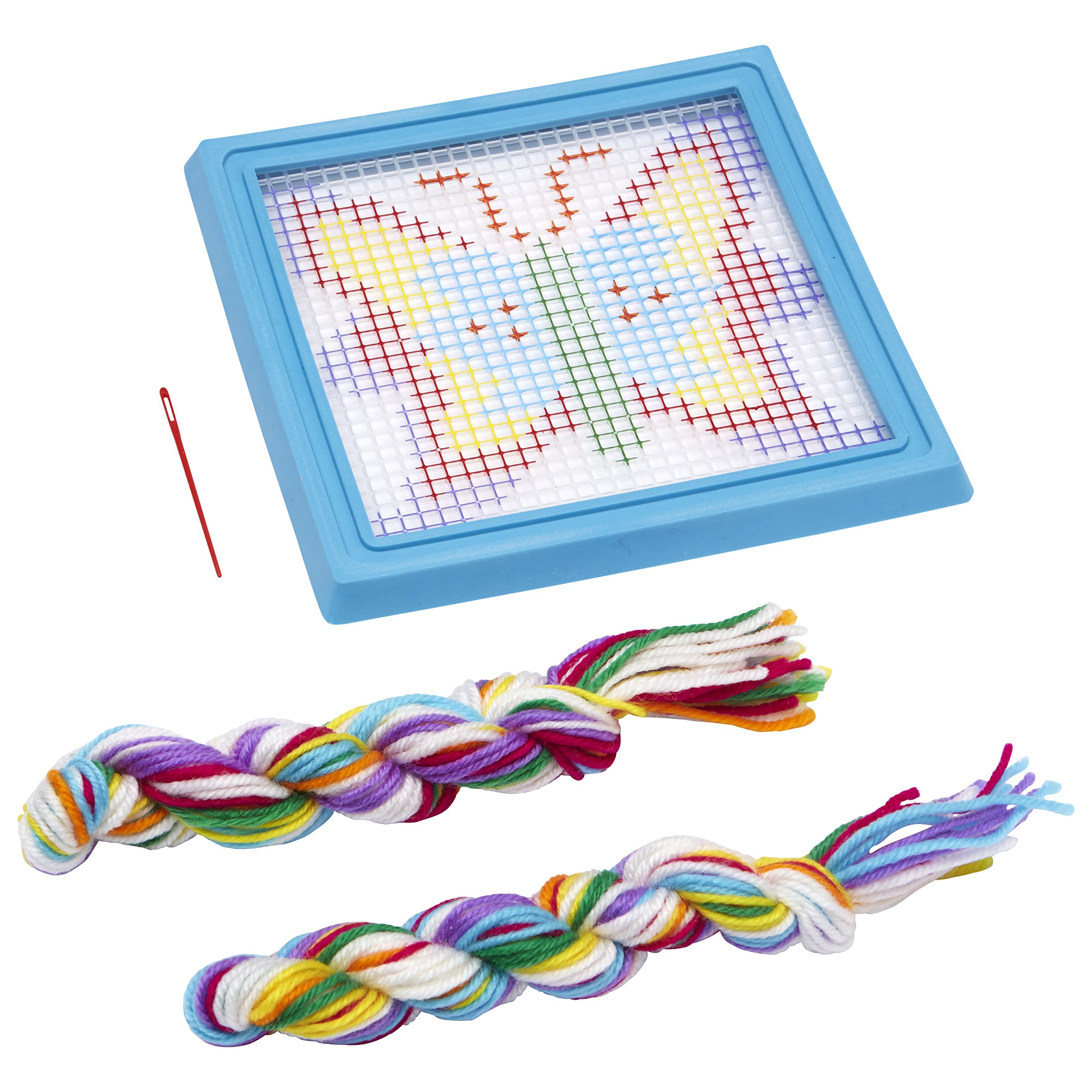 ALEX Toys Simply Needlepoint Butterfly Kit - Kids Arts and Crafts Activity for Beginners, DIY Embroidery Set for Children Ages 6-12 - Perfect for Birthday Gifts, Creative Play & Home Decor Projects